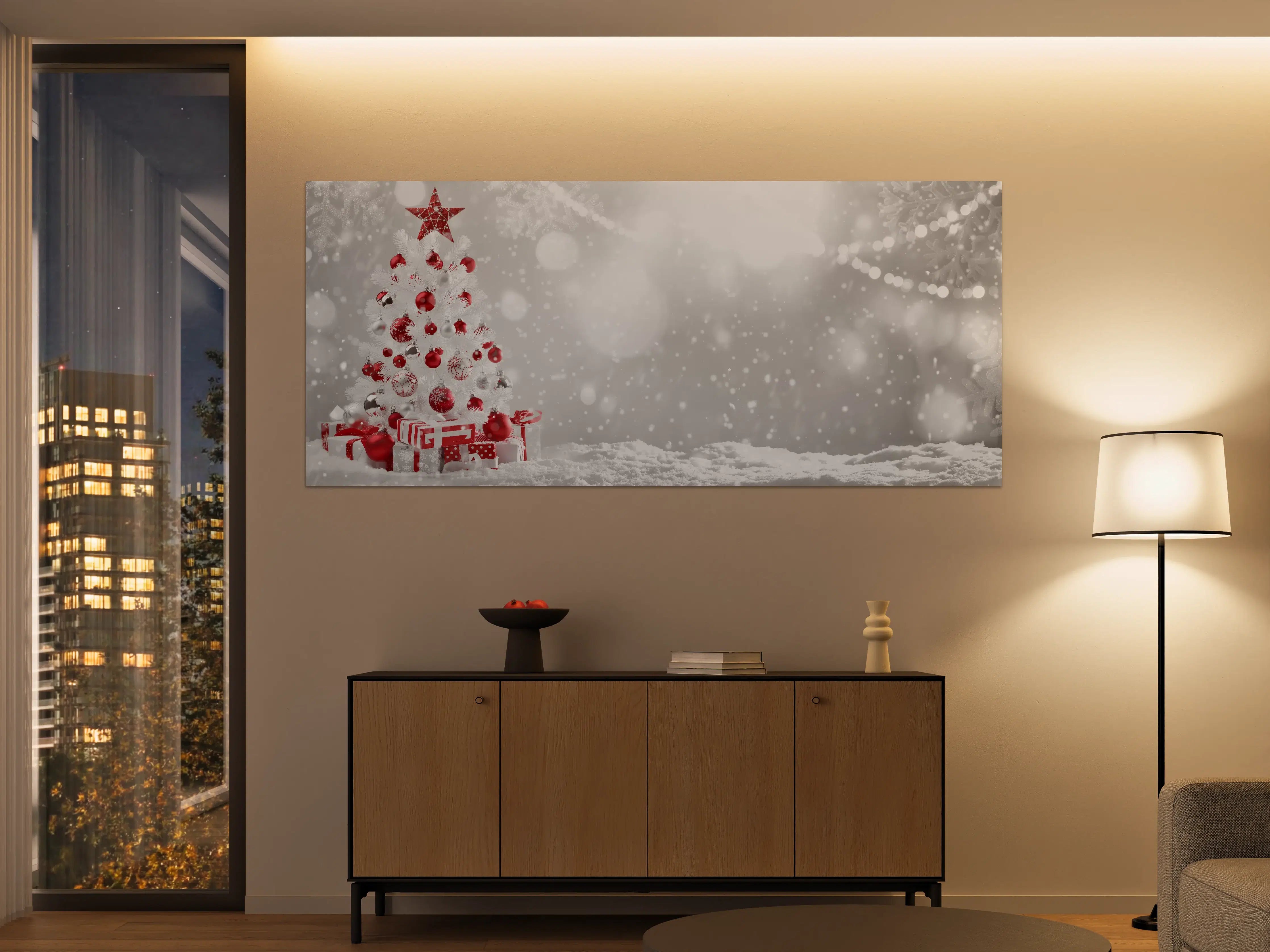 Große Wandbilder - Weihnachtsbaum mit Geschenken