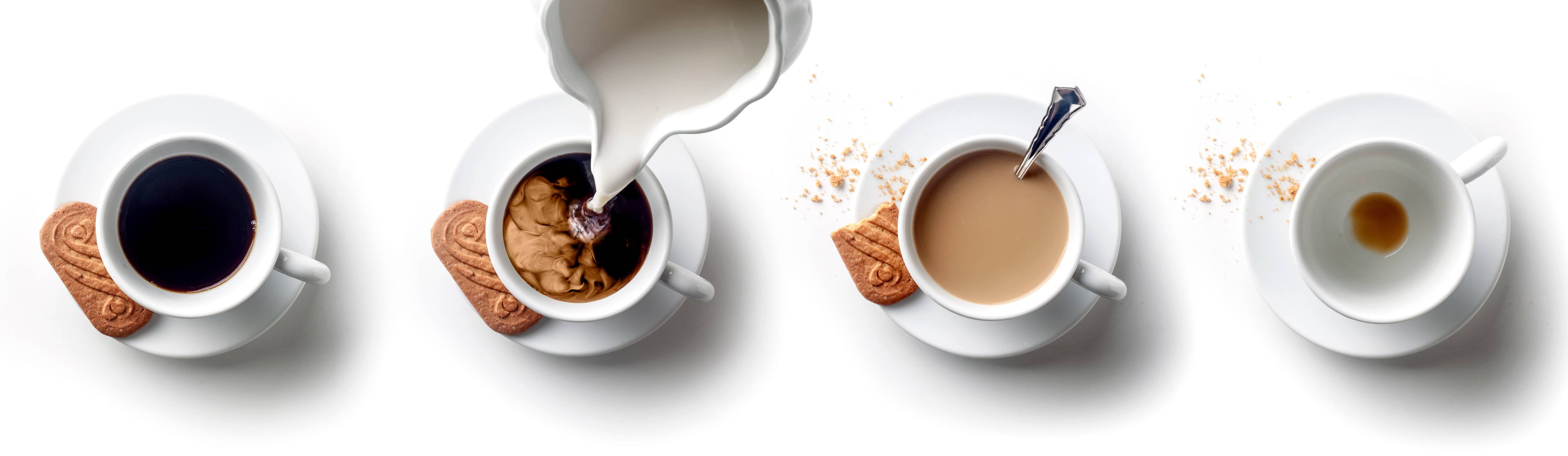Große Wandbilder-Weiß-Braun Kaffee-Variationen
