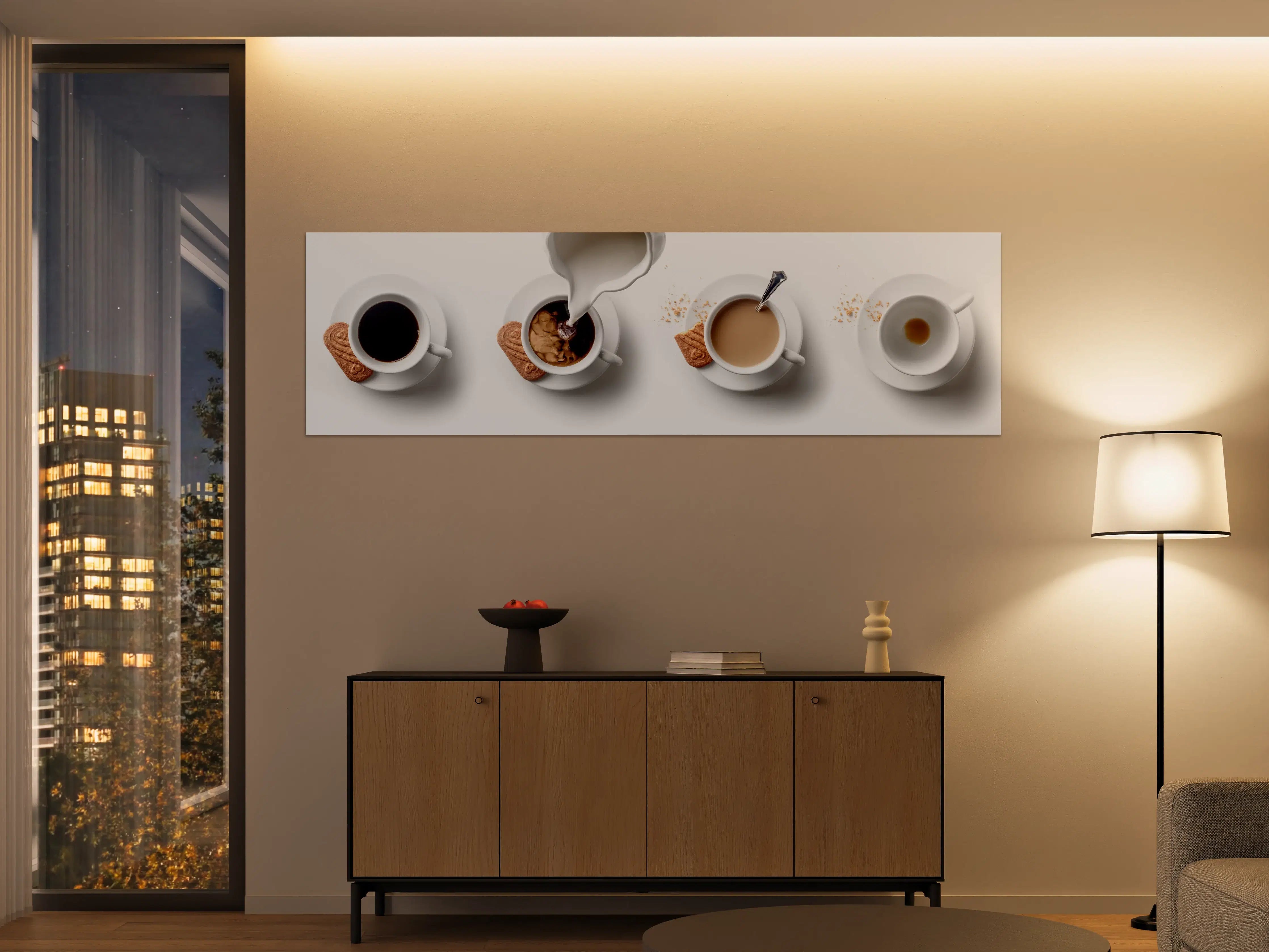 Große Wandbilder - Weiß-Braun Kaffee-Variationen