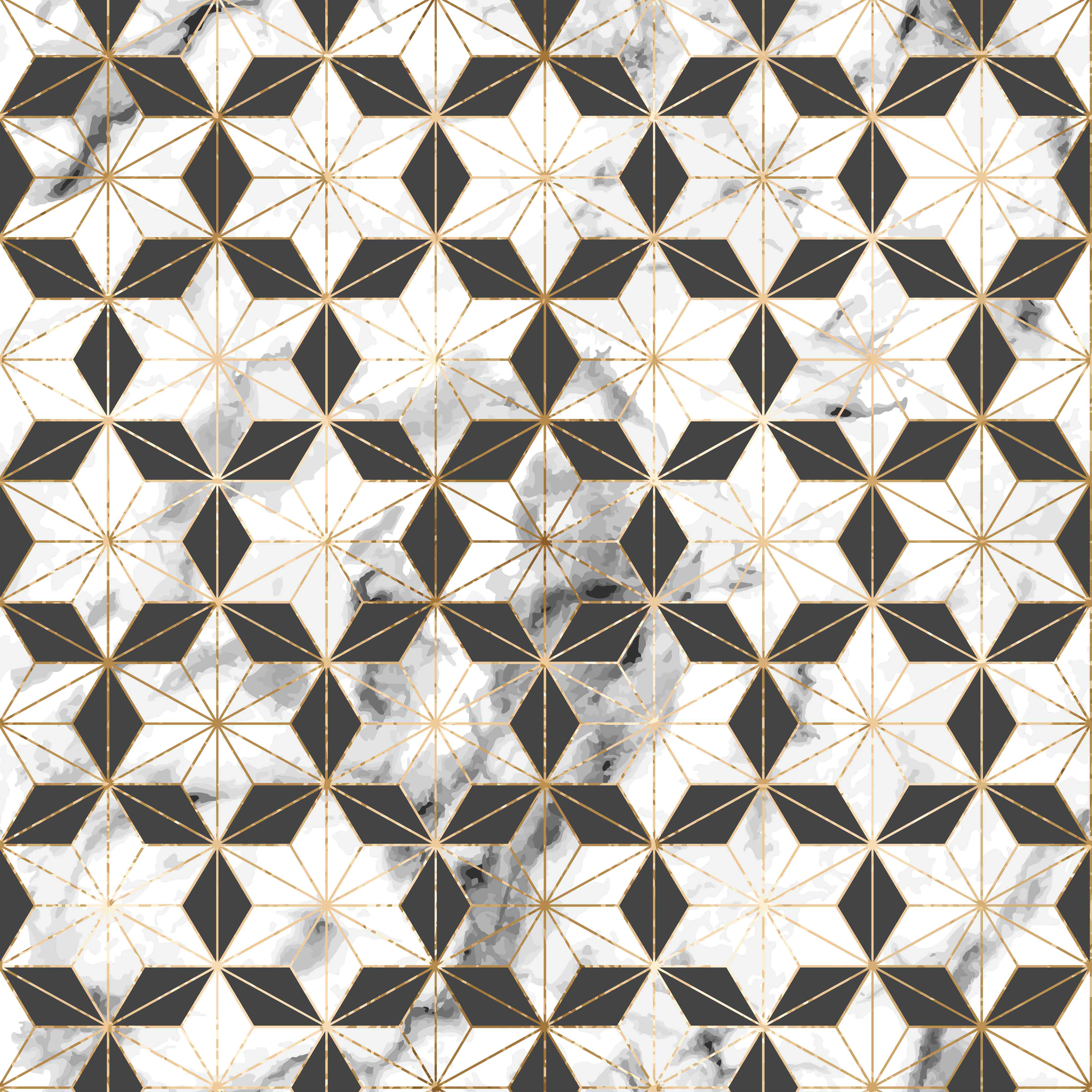 Große Wandbilder-Weiß-Goldenes Musterdesign