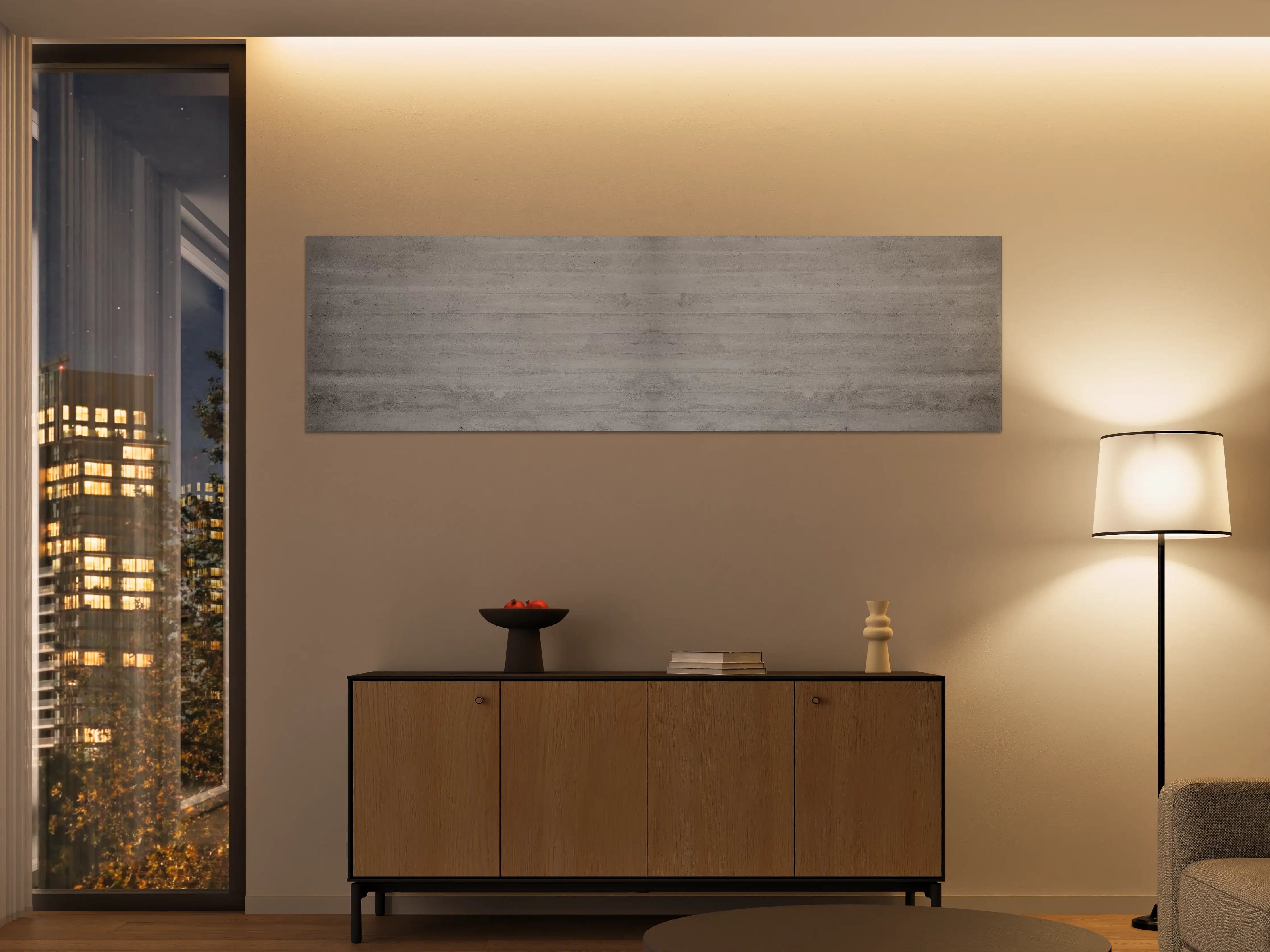 Große Wandbilder - Weiß-Graue Betontextur Panorama