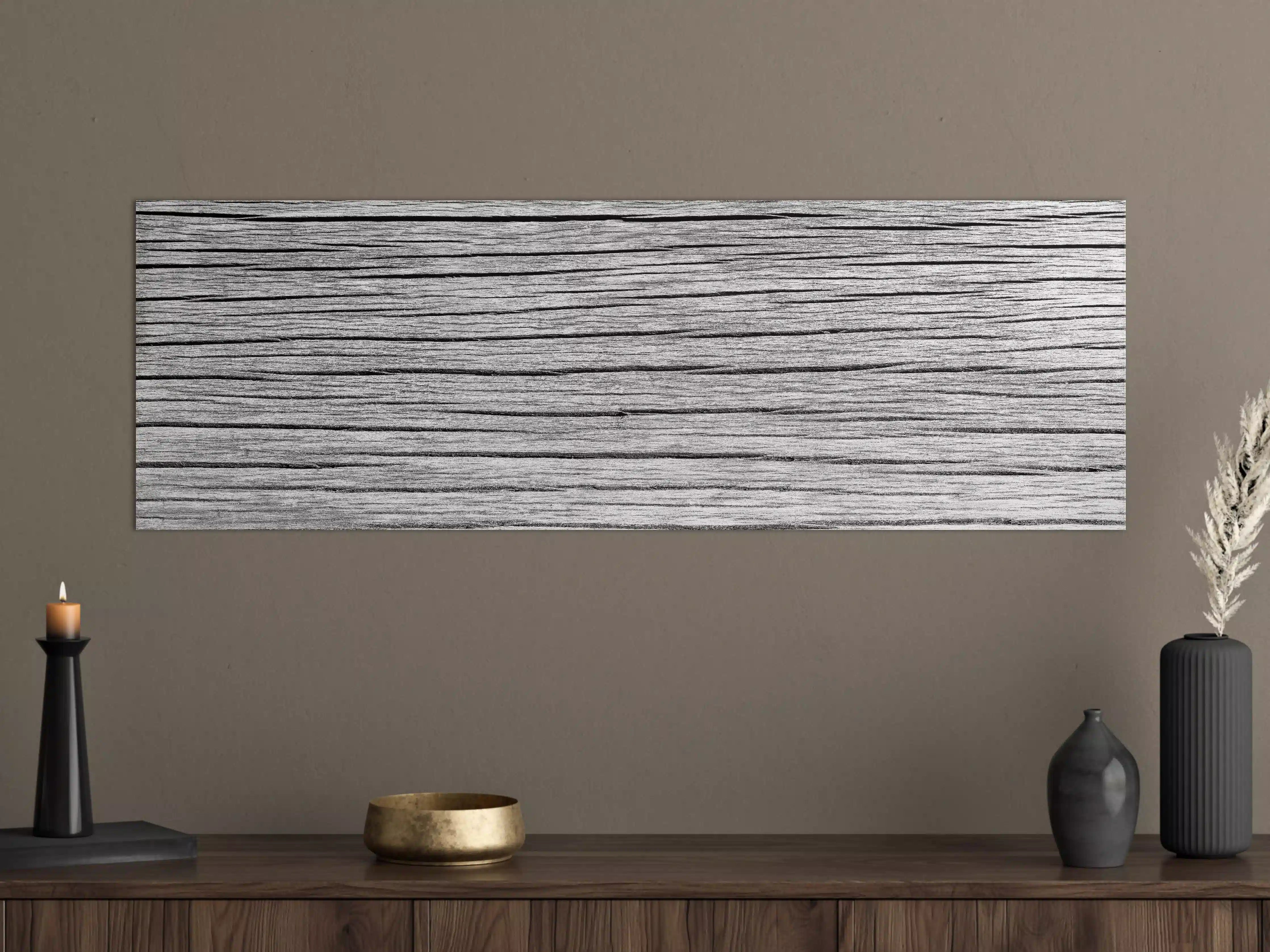 Große Wandbilder - Weiß-Graue Holztextur Panorama