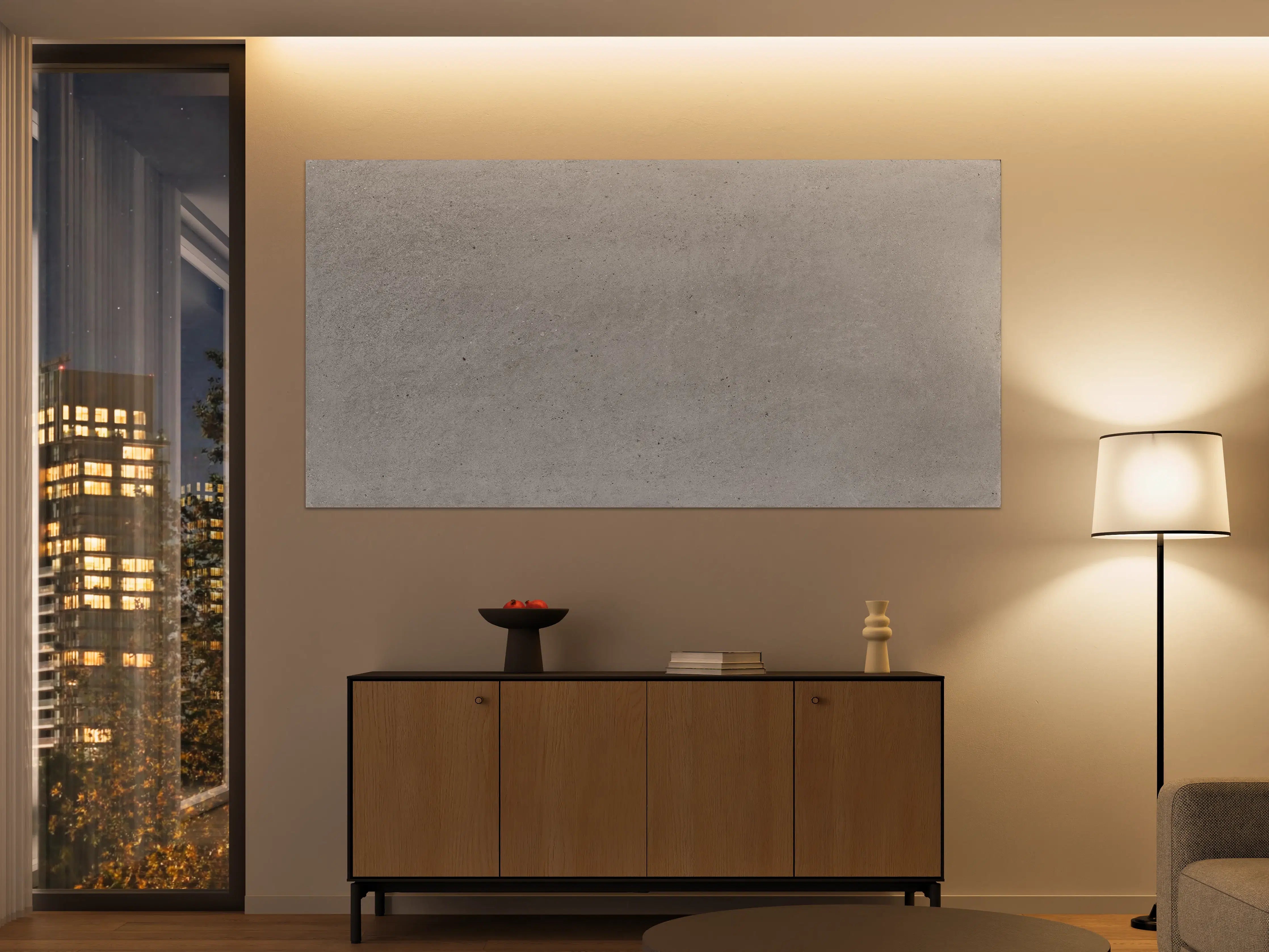 Große Wandbilder - Weiß graue Betonwand 2