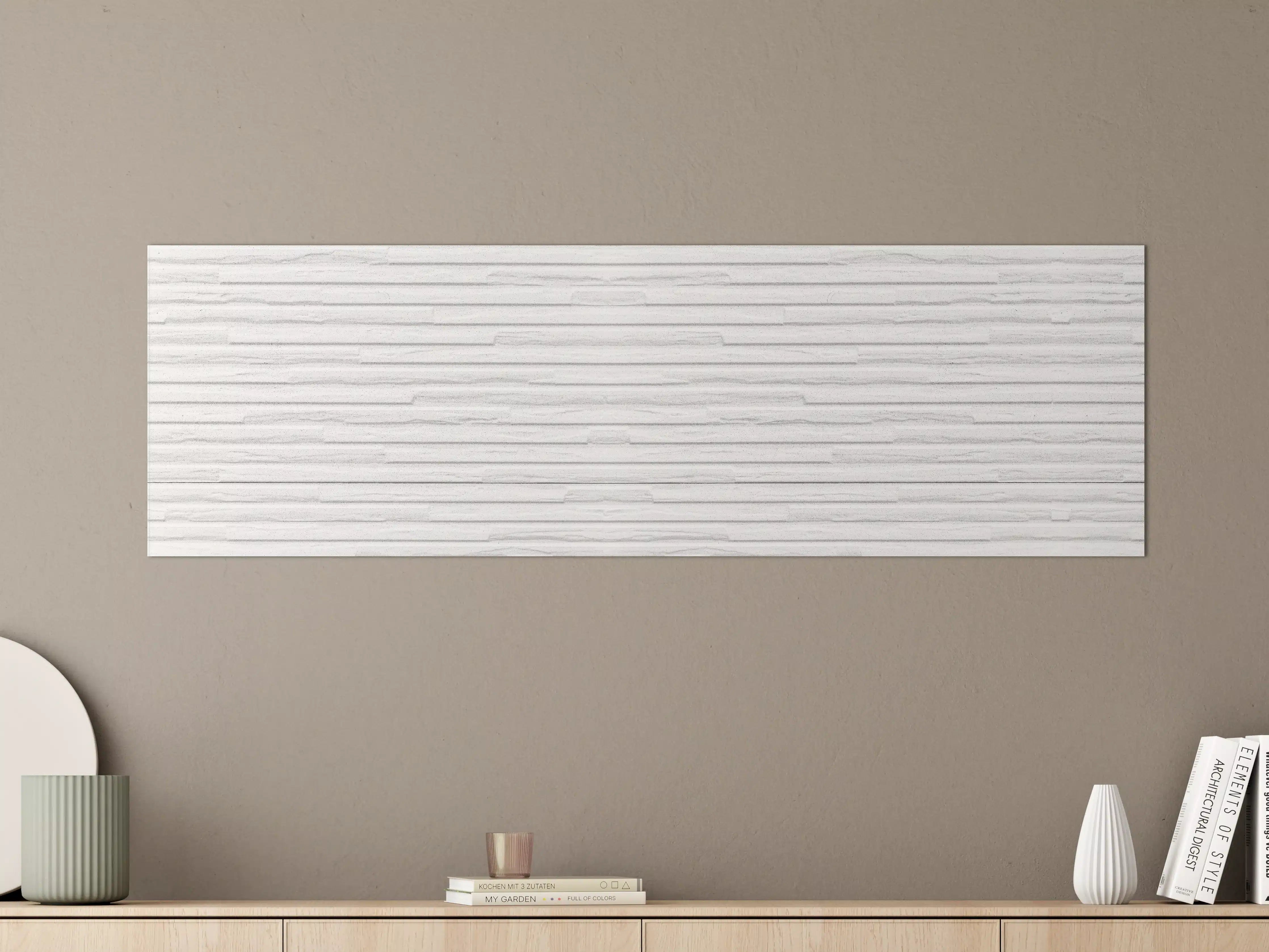 Große Wandbilder - Weiß modernes Steinwand Muster