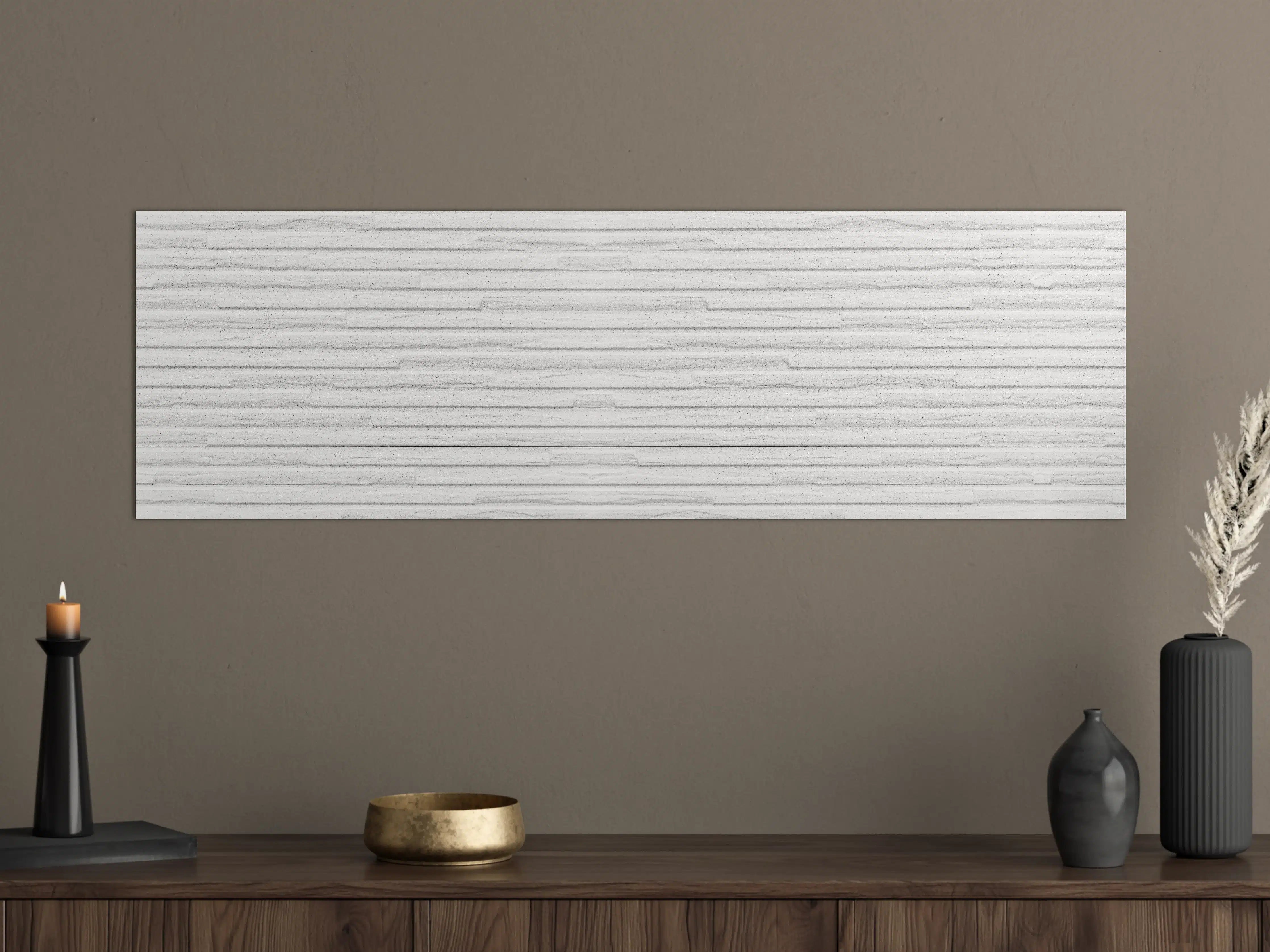 Große Wandbilder - Weiß modernes Steinwand Muster