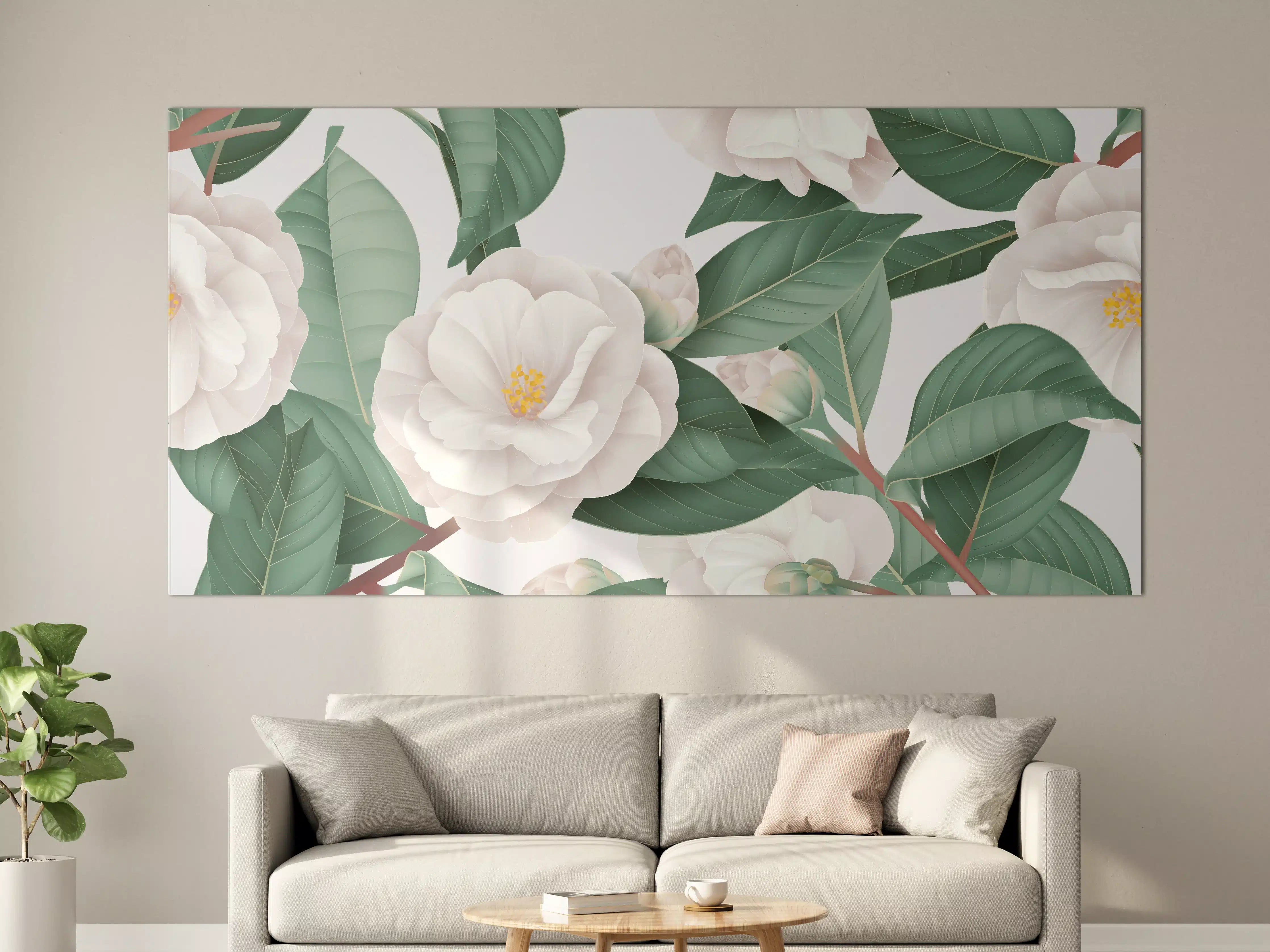 Große Wandbilder - Weiße Blüten