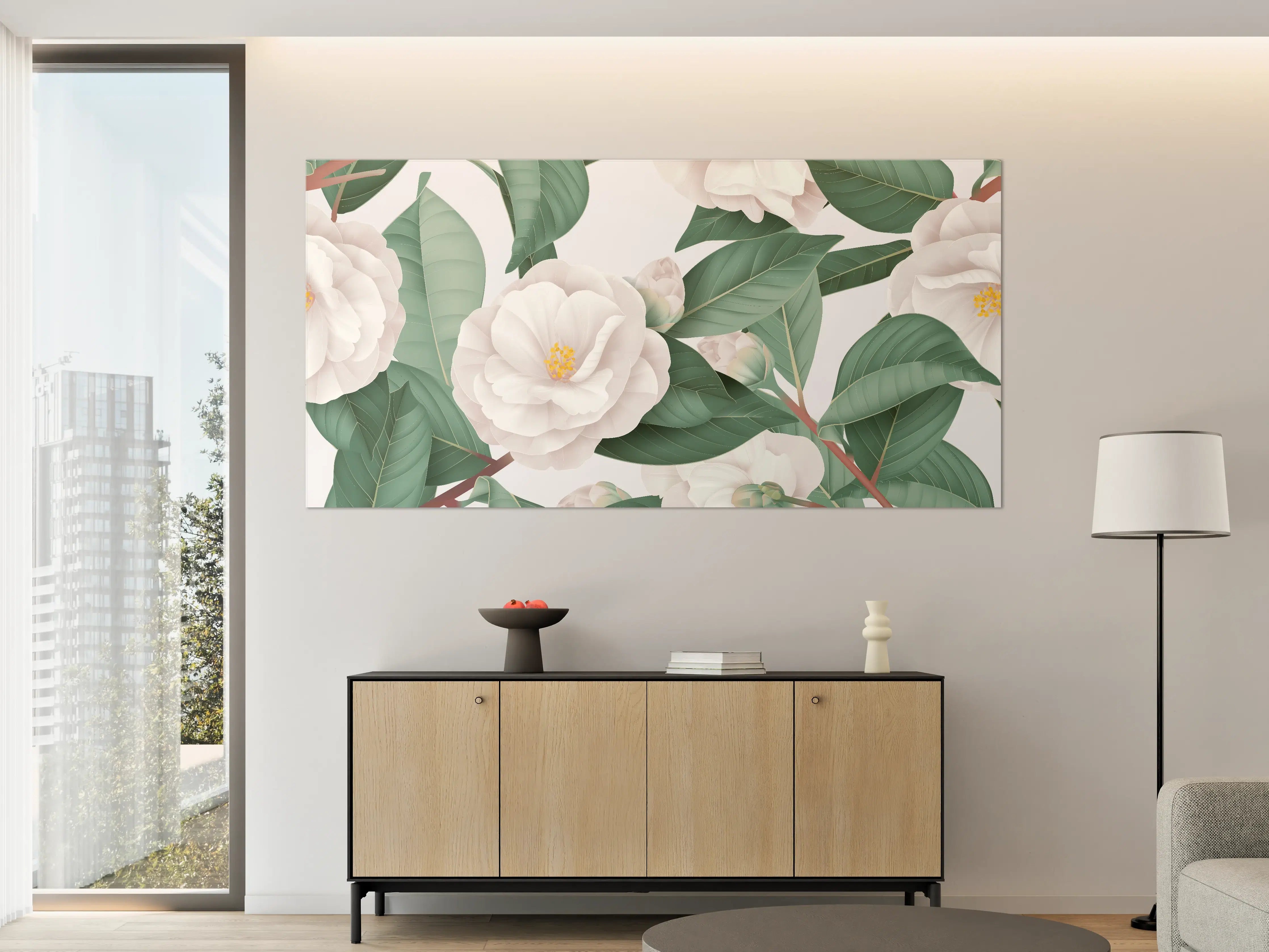Große Wandbilder - Weiße Blüten