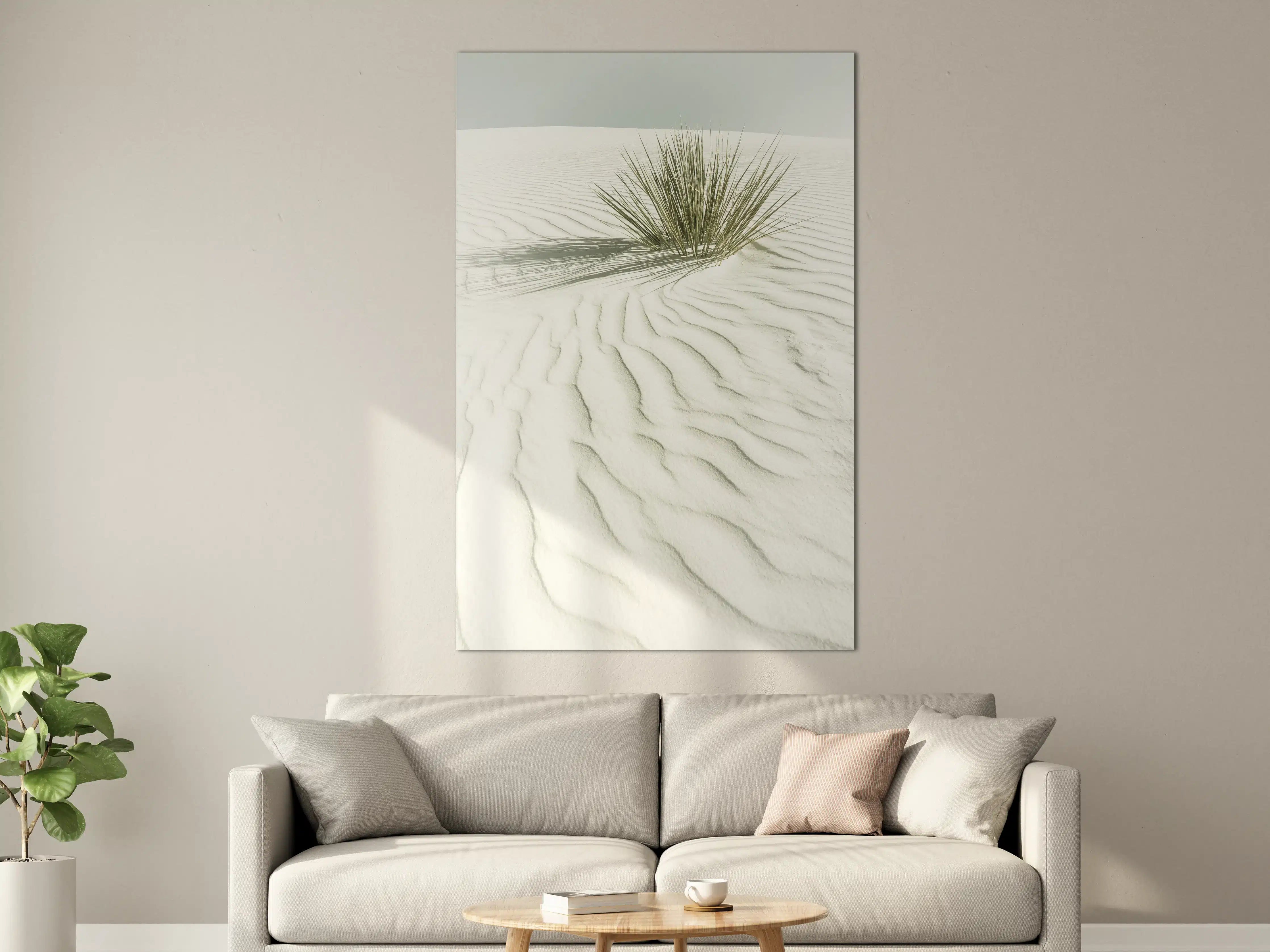 Große Wandbilder - Weiße Dünen mit Gras im Sand