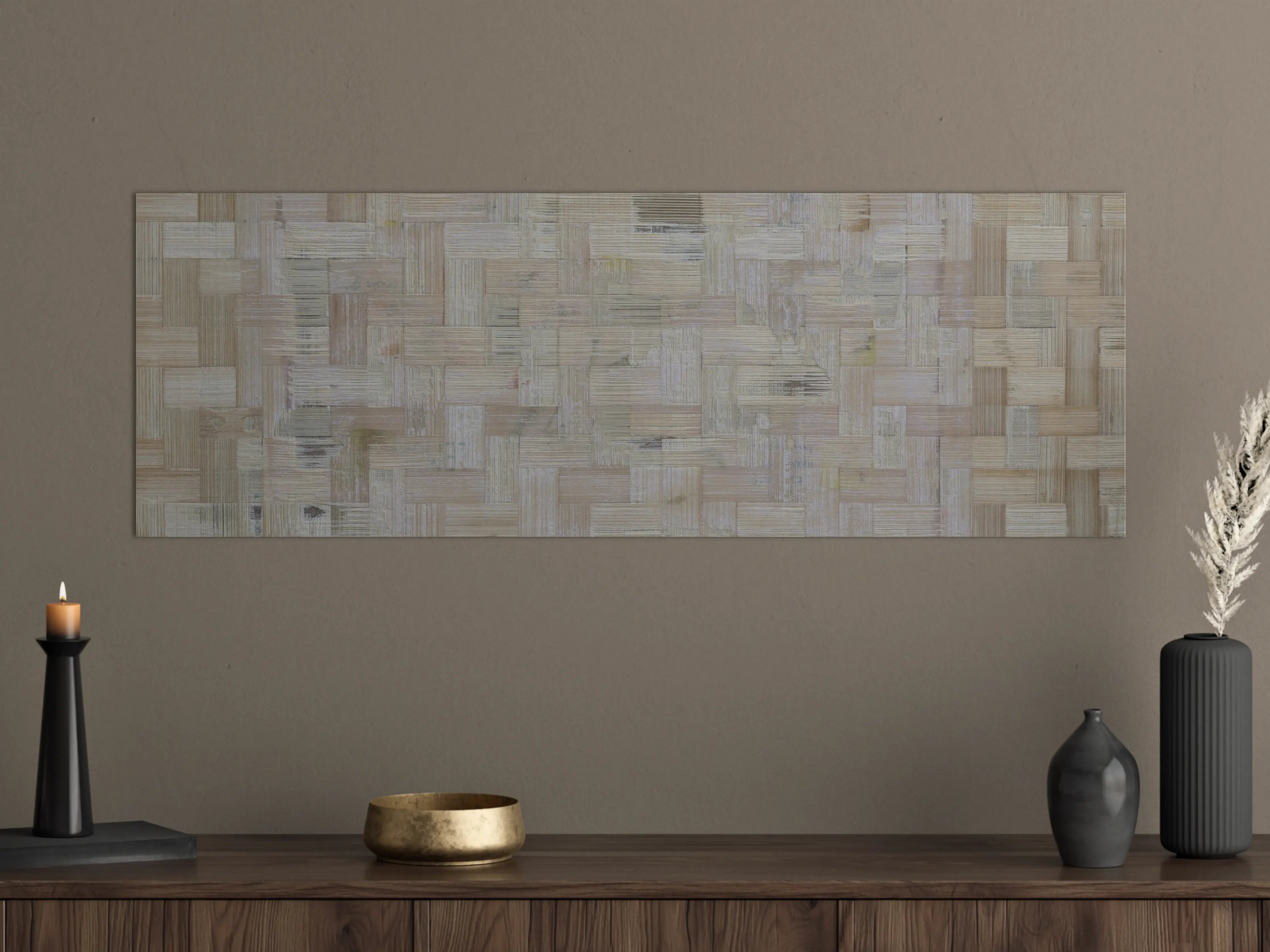 Große Wandbilder - Weiße Holzmaserung mit natürlicher Textur