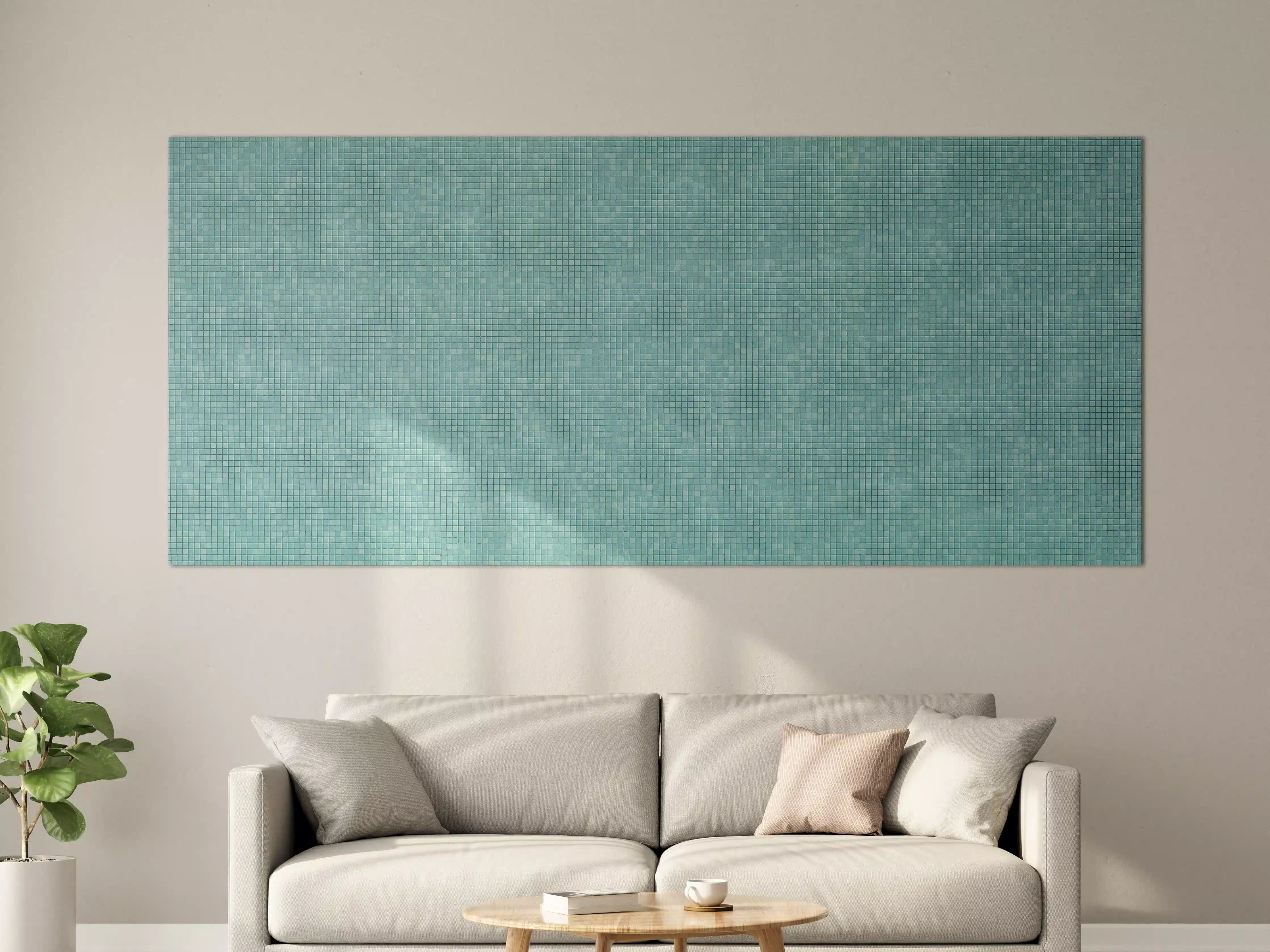 Große Wandbilder - Weiße Marmor-Textur mit blauer Tönung