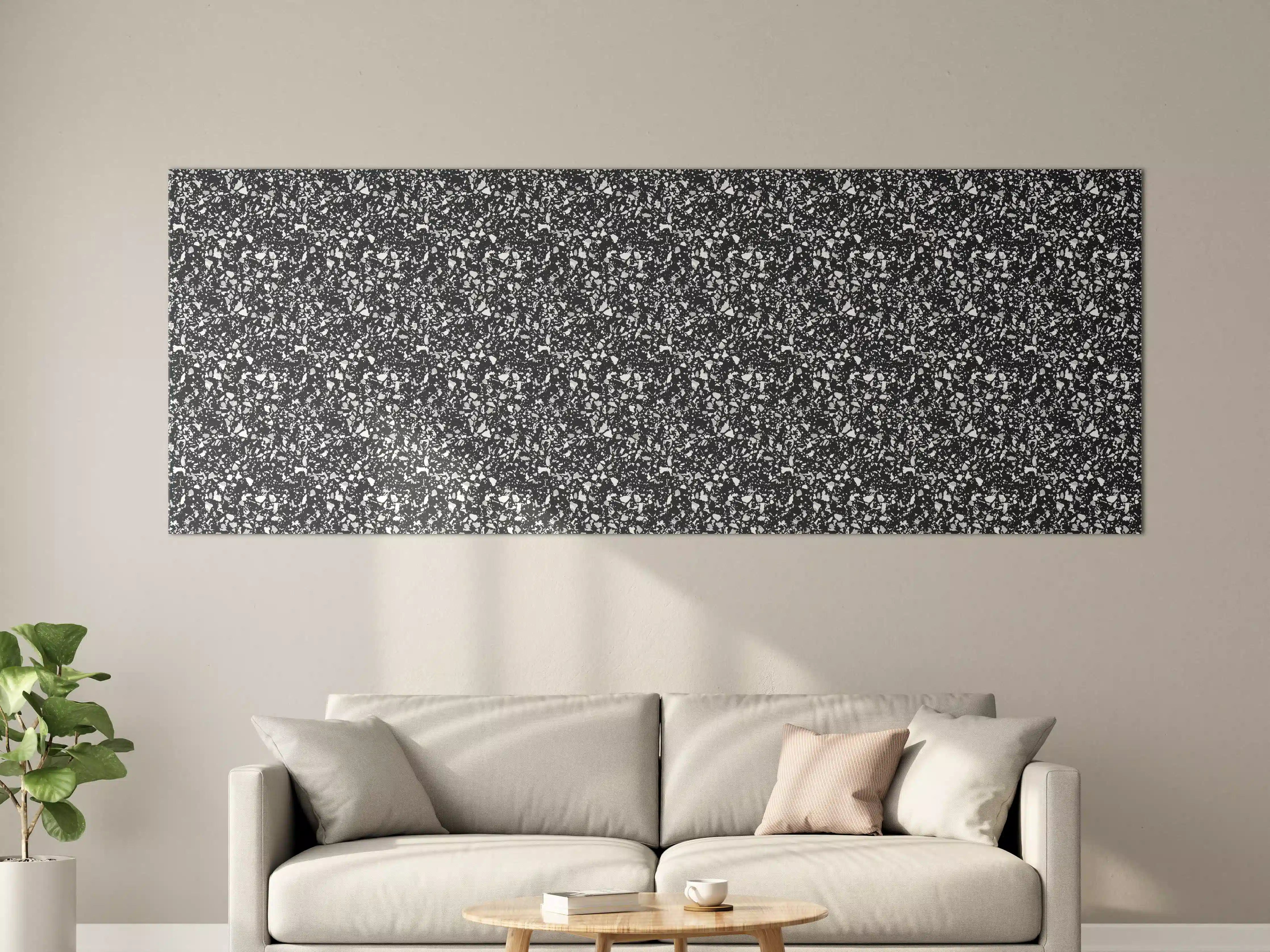 Große Wandbilder - Weiße Marmor-Textur mit dunklen Splittern