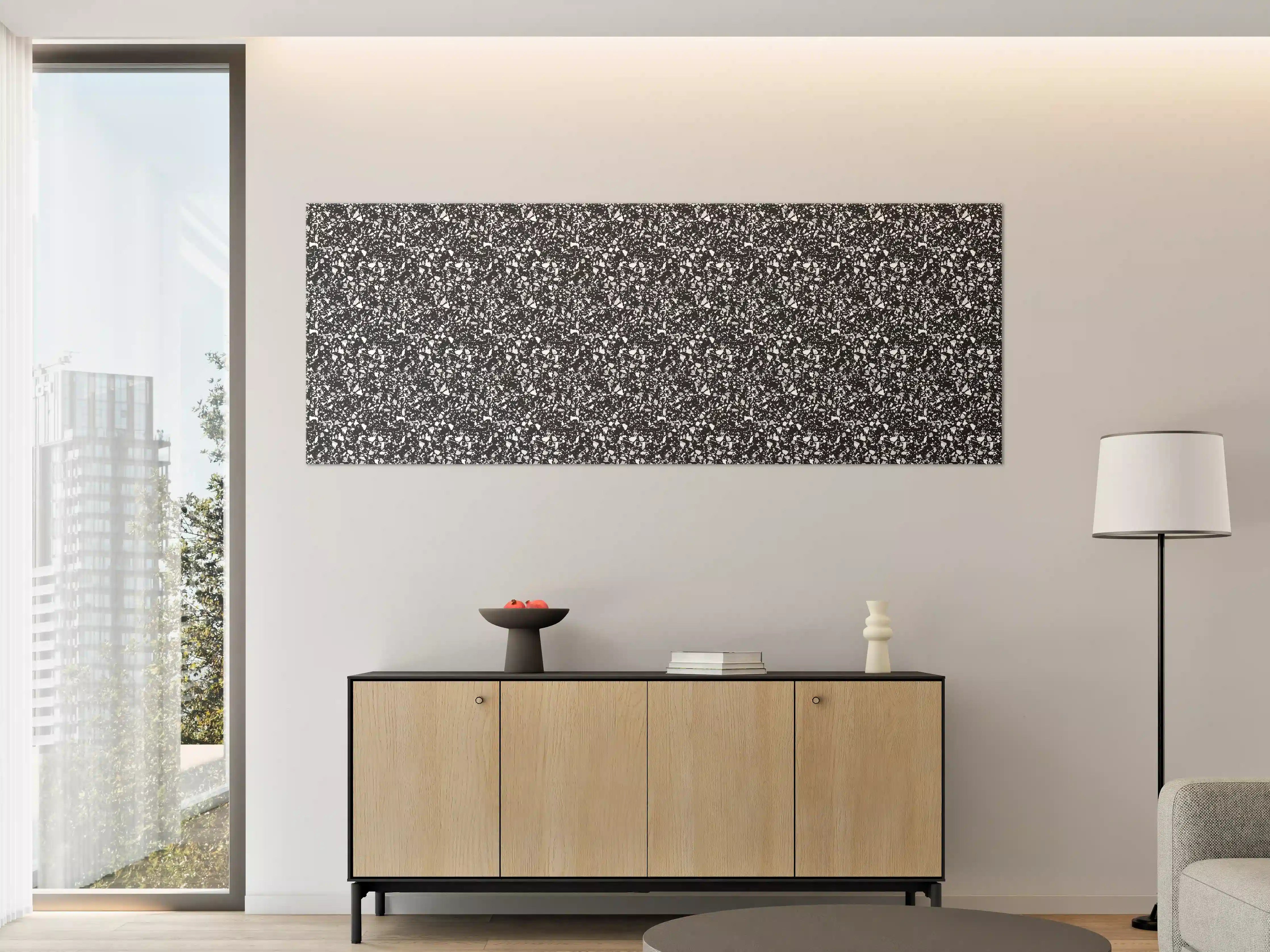 Große Wandbilder - Weiße Marmor-Textur mit dunklen Splittern