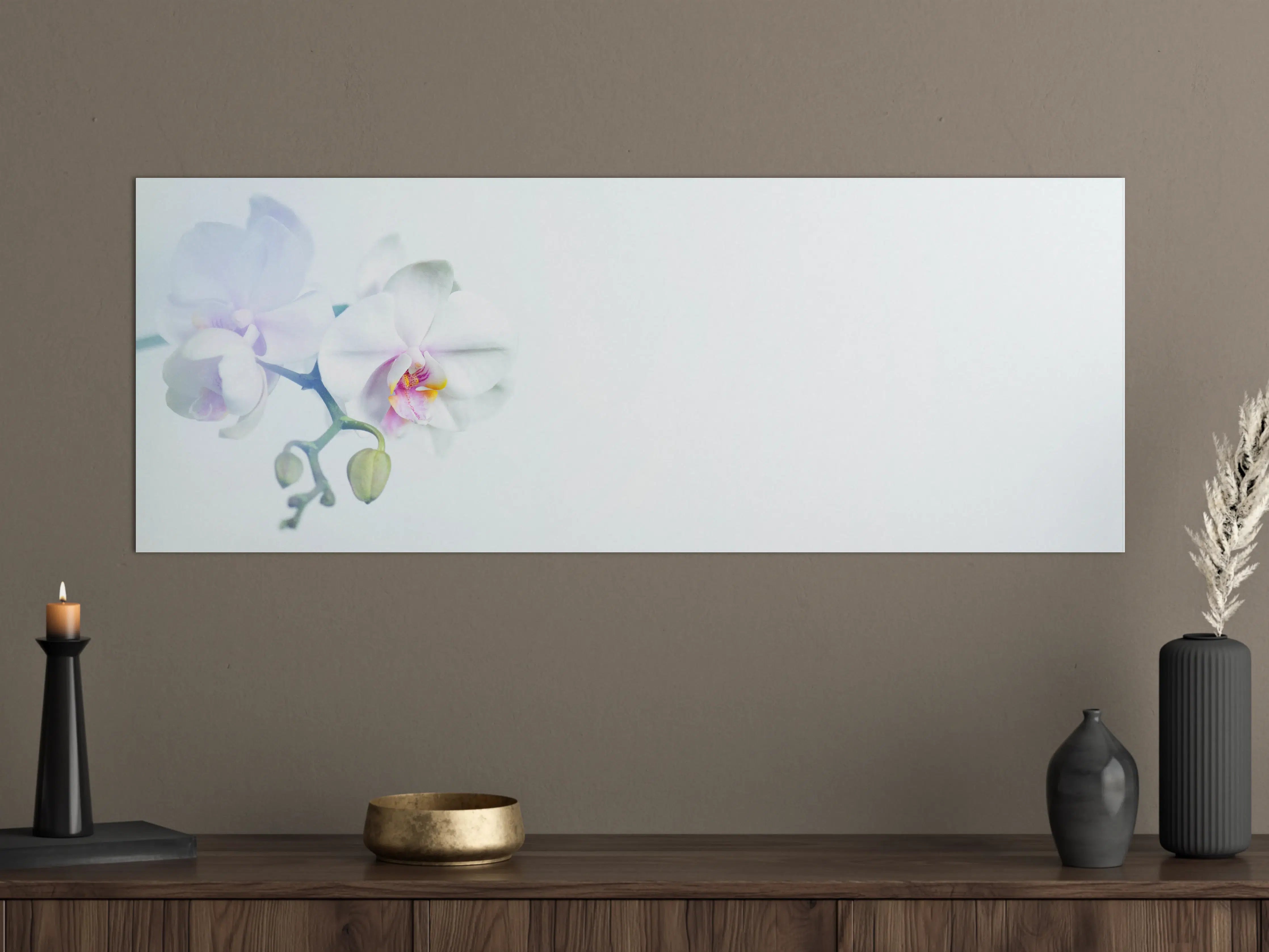 Große Wandbilder - Weiße Orchidee in Pastell