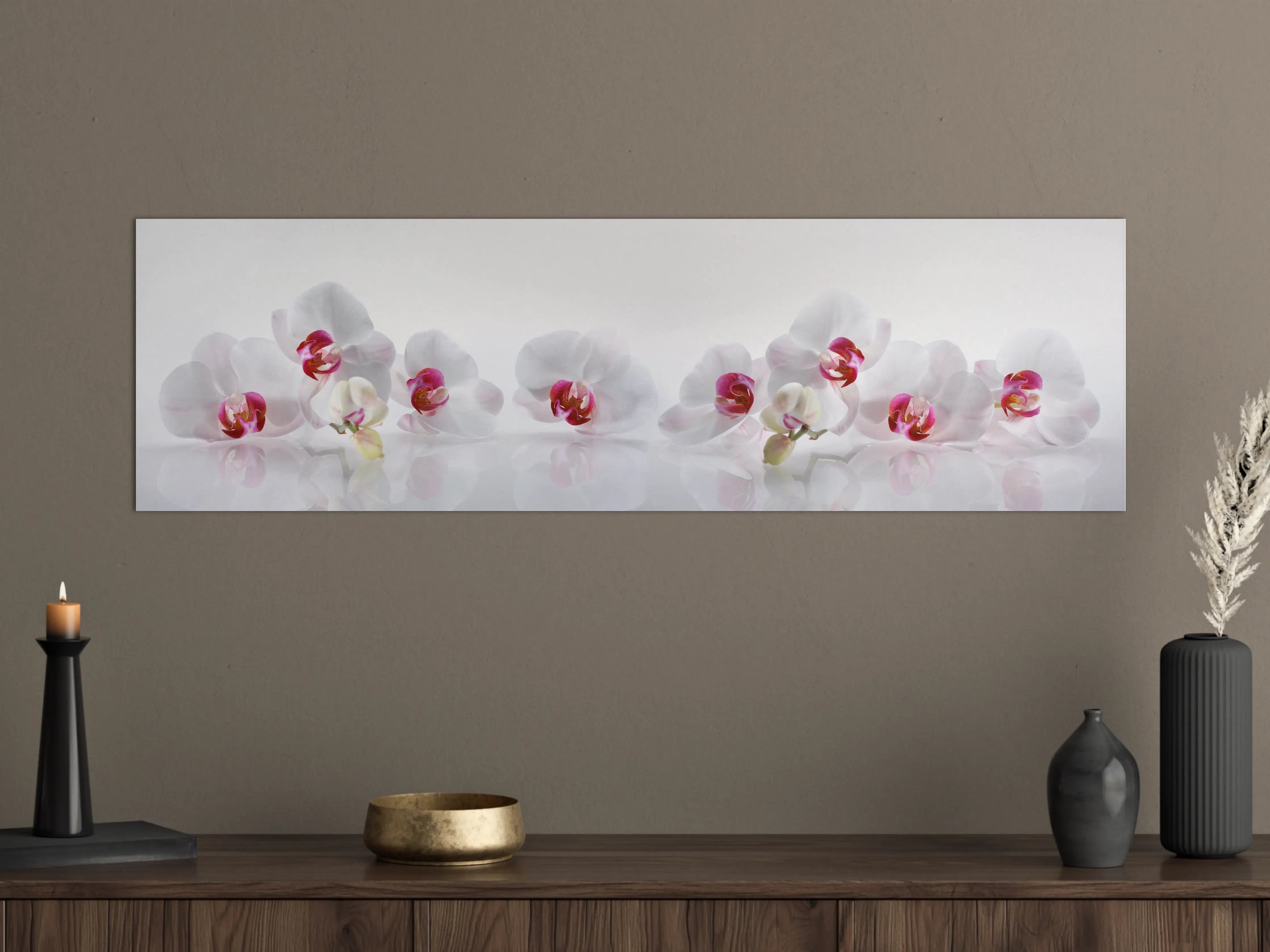 Große Wandbilder - Weiße Orchideen