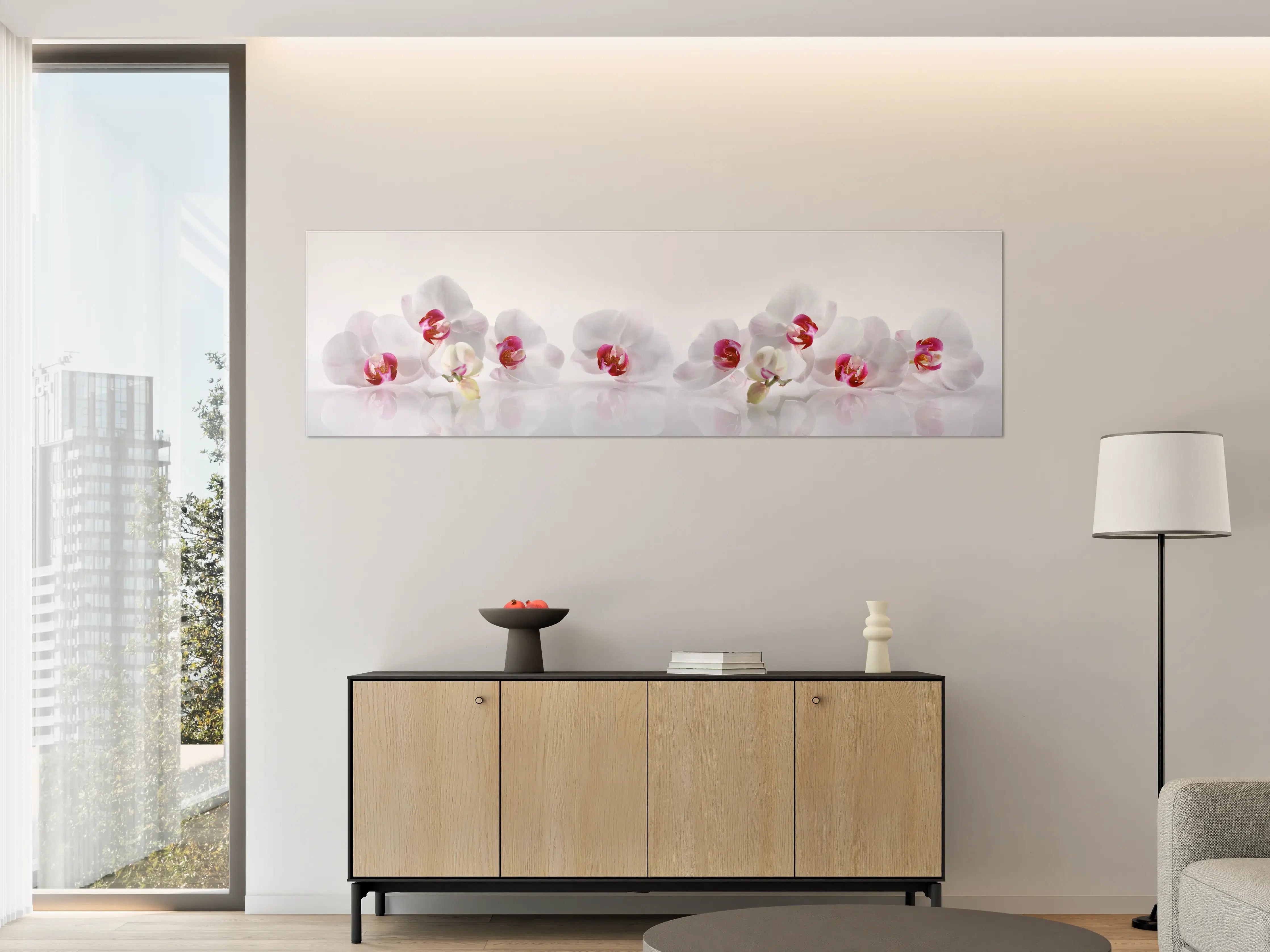 Große Wandbilder - Weiße Orchideen