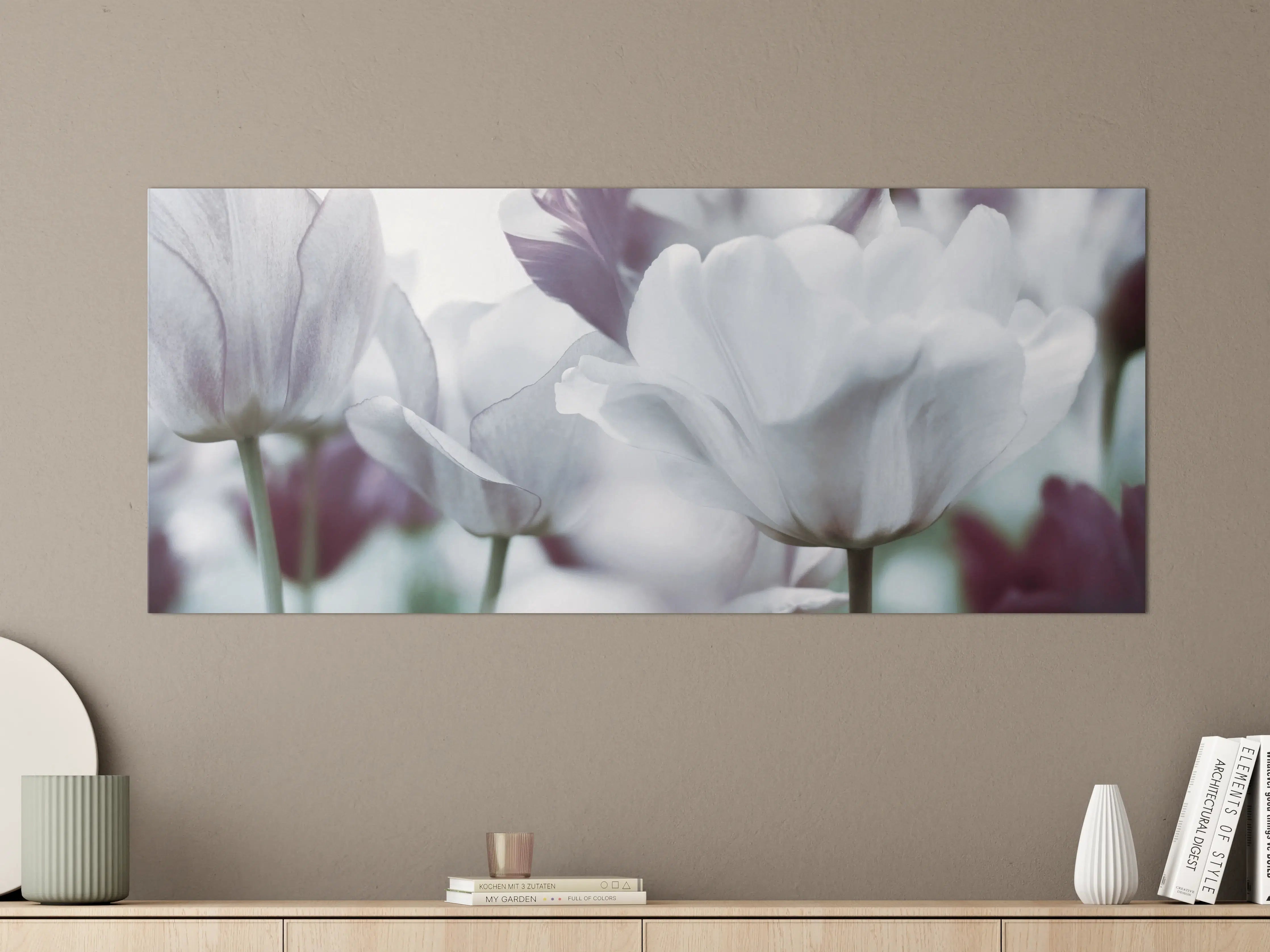 Große Wandbilder - Weiße Tulpen