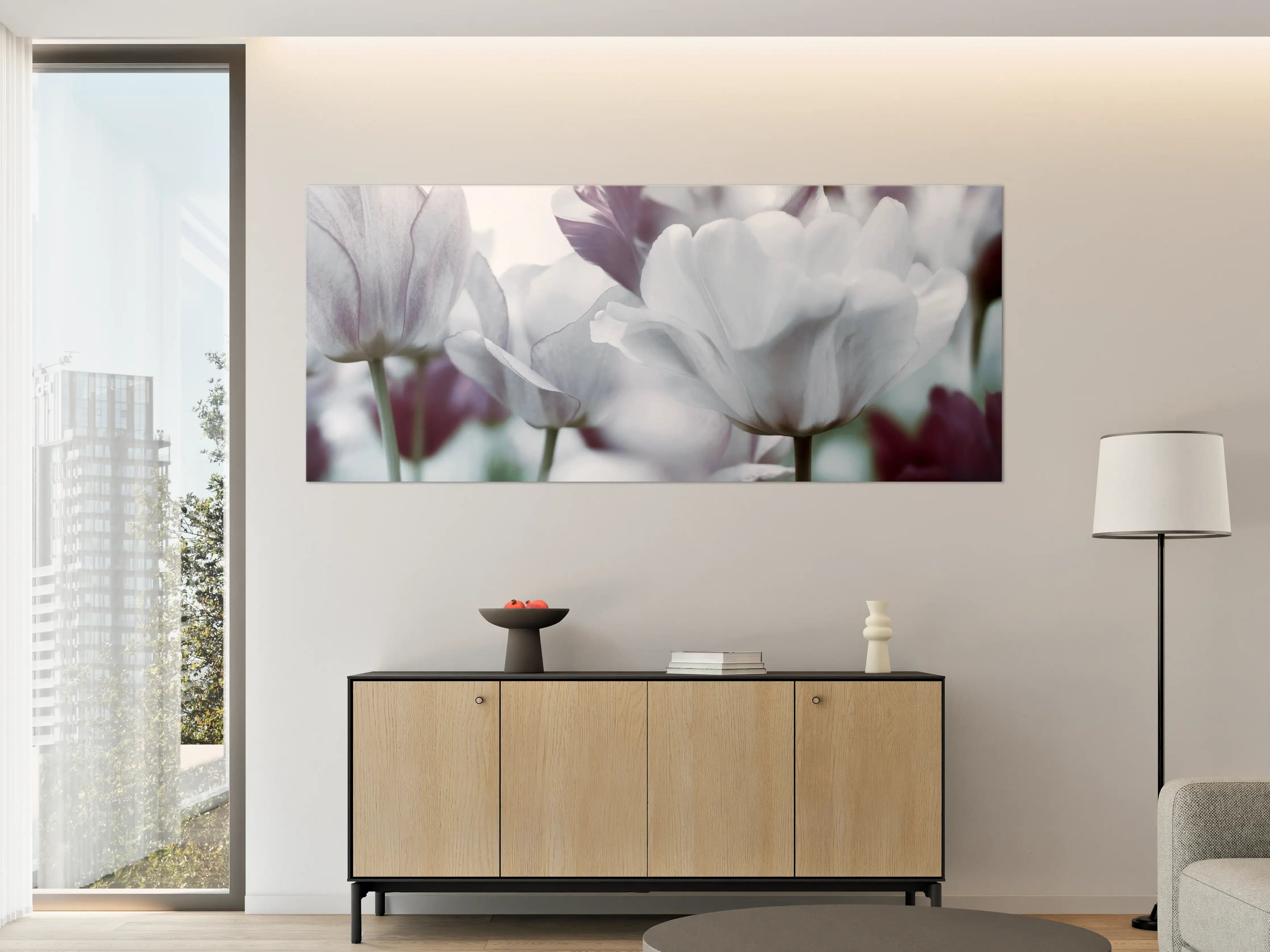 Große Wandbilder - Weiße Tulpen