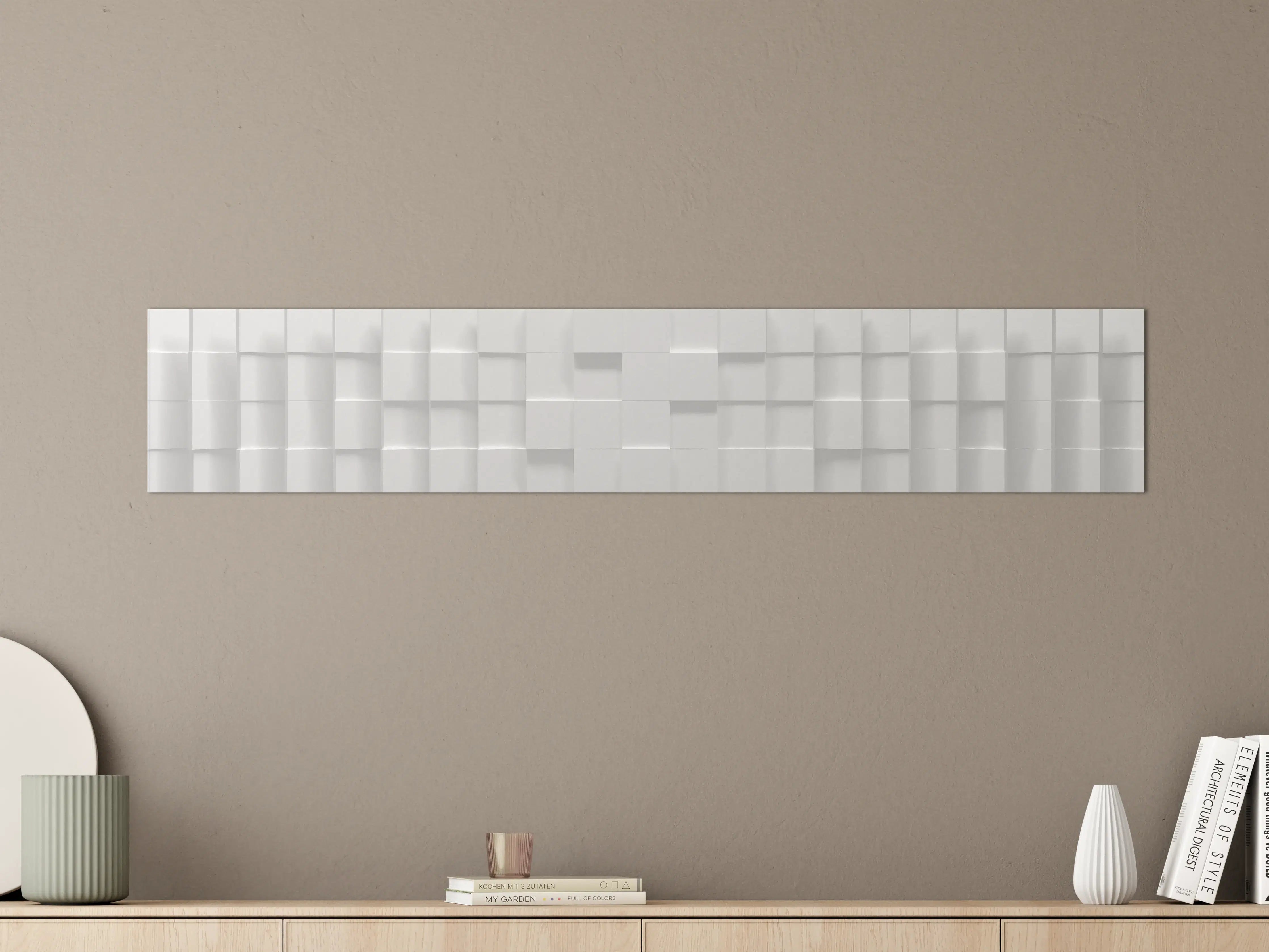 Große Wandbilder - Weiße Würfelstruktur 3D-Illustration