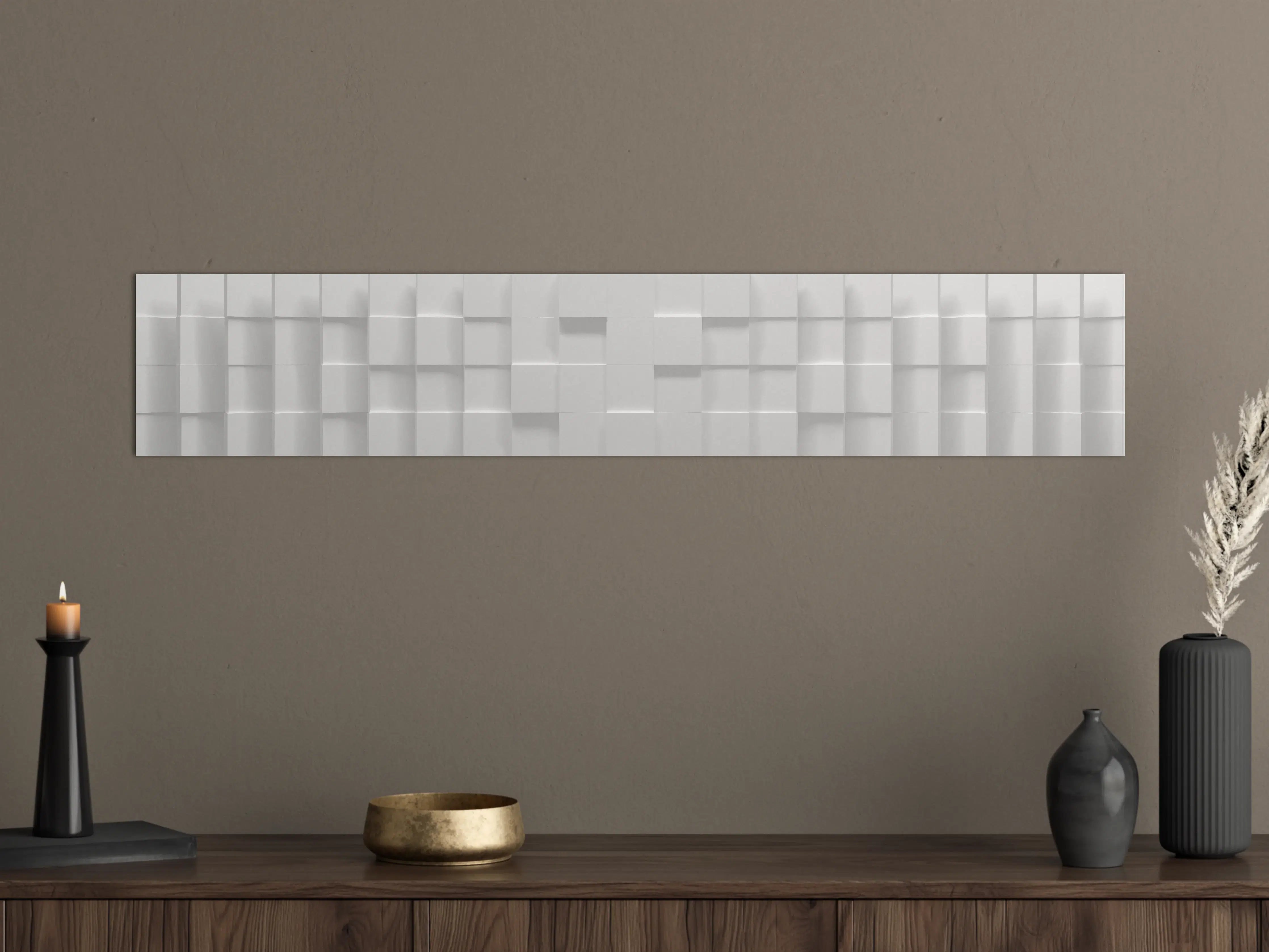 Große Wandbilder - Weiße Würfelstruktur 3D-Illustration