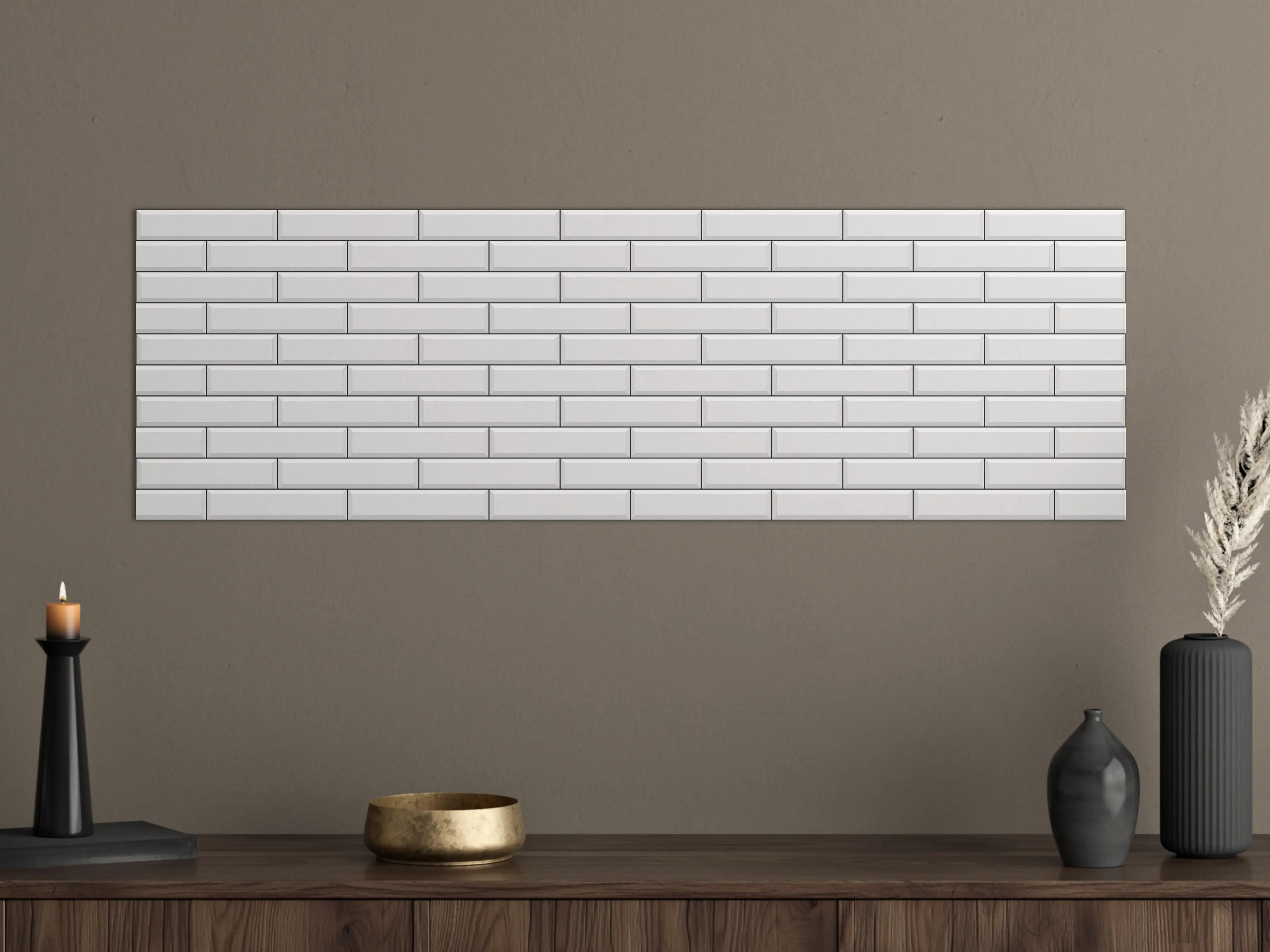 Große Wandbilder - Weiße Ziegelwand Textur