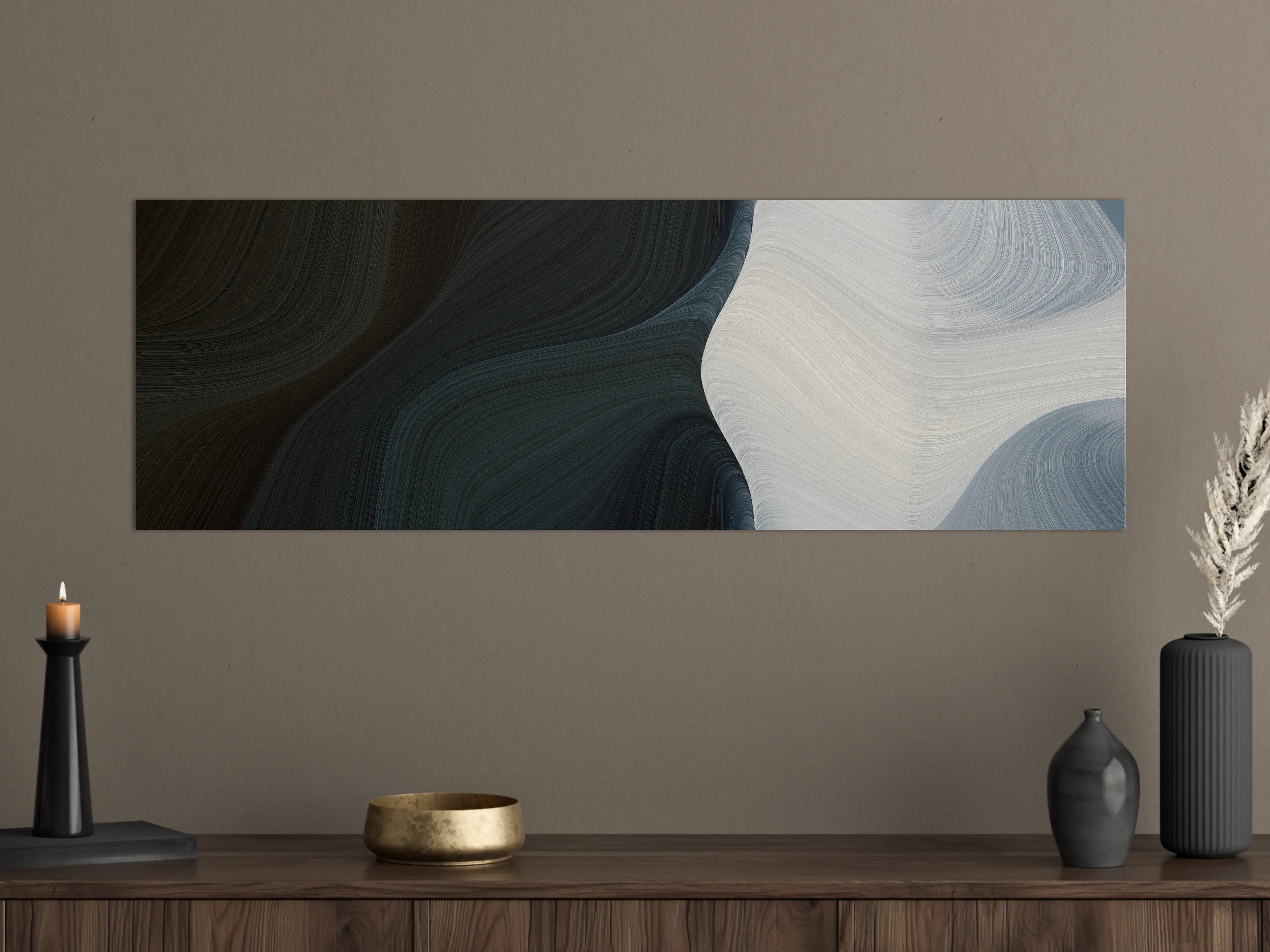 Große Wandbilder - Weiße und dunkle Marmor-Textur