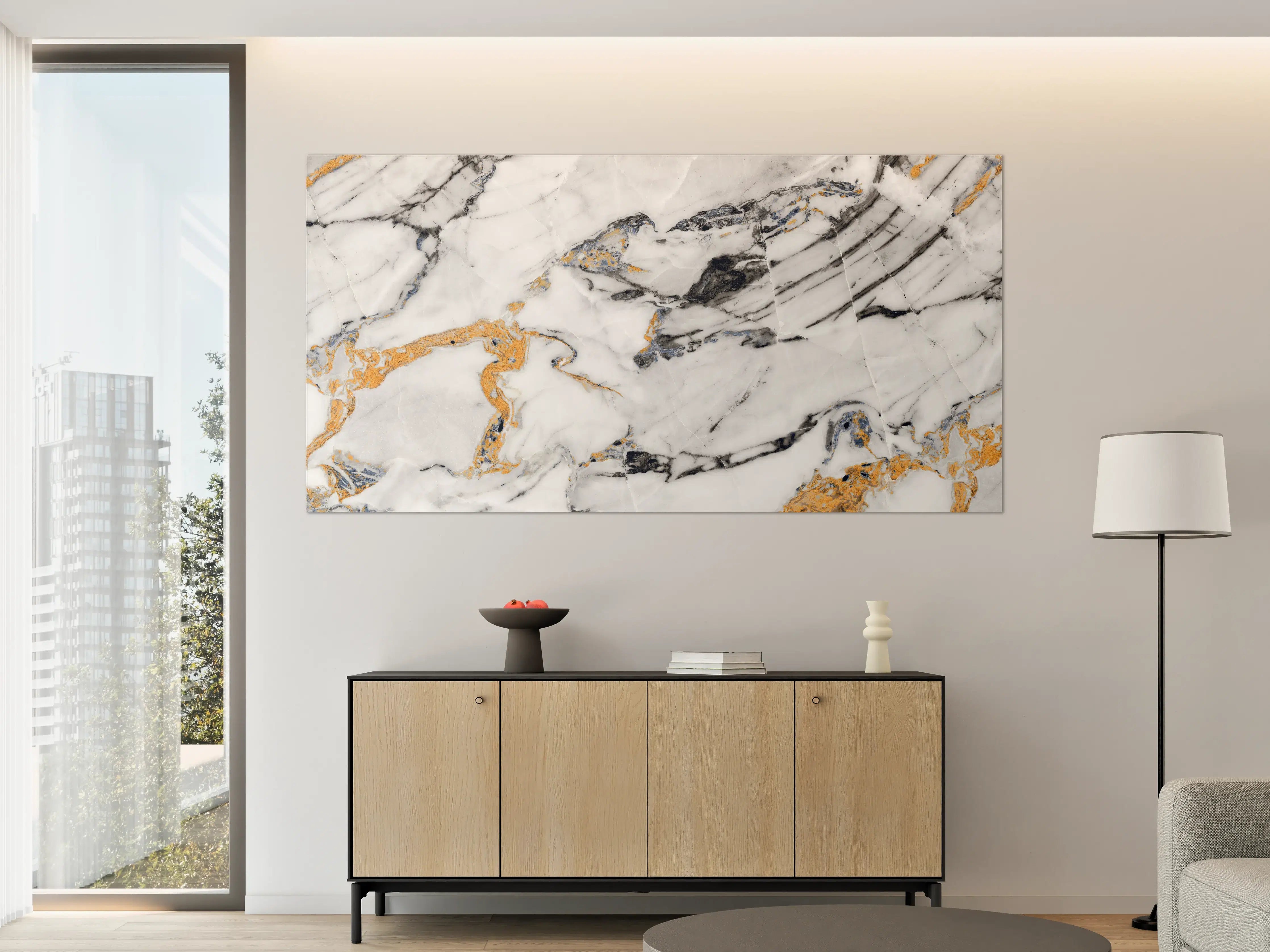 Große Wandbilder - Weißer Carrara Statuario Marmor