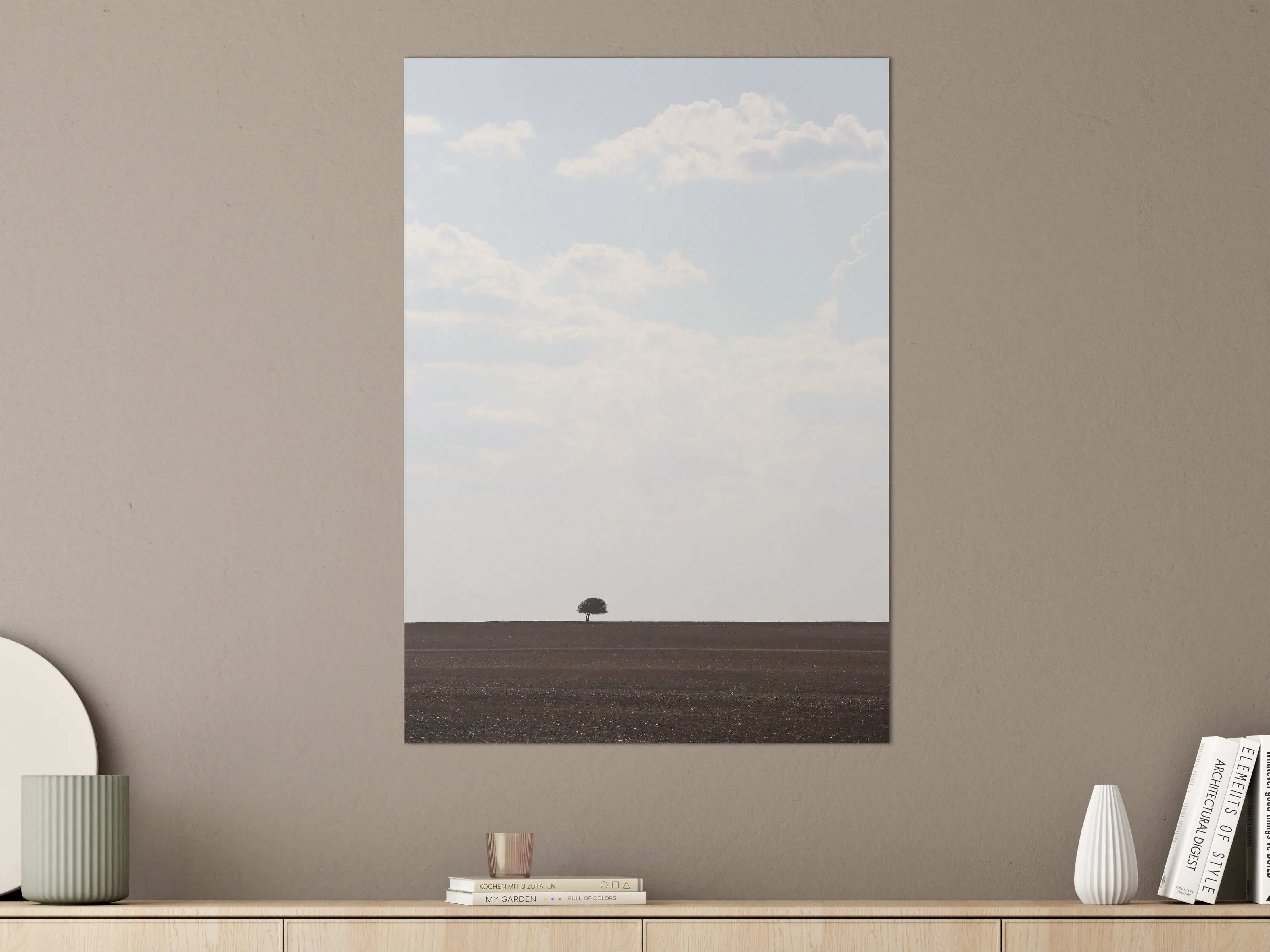 Große Wandbilder - Weite Landschaft mit einsamer Baum