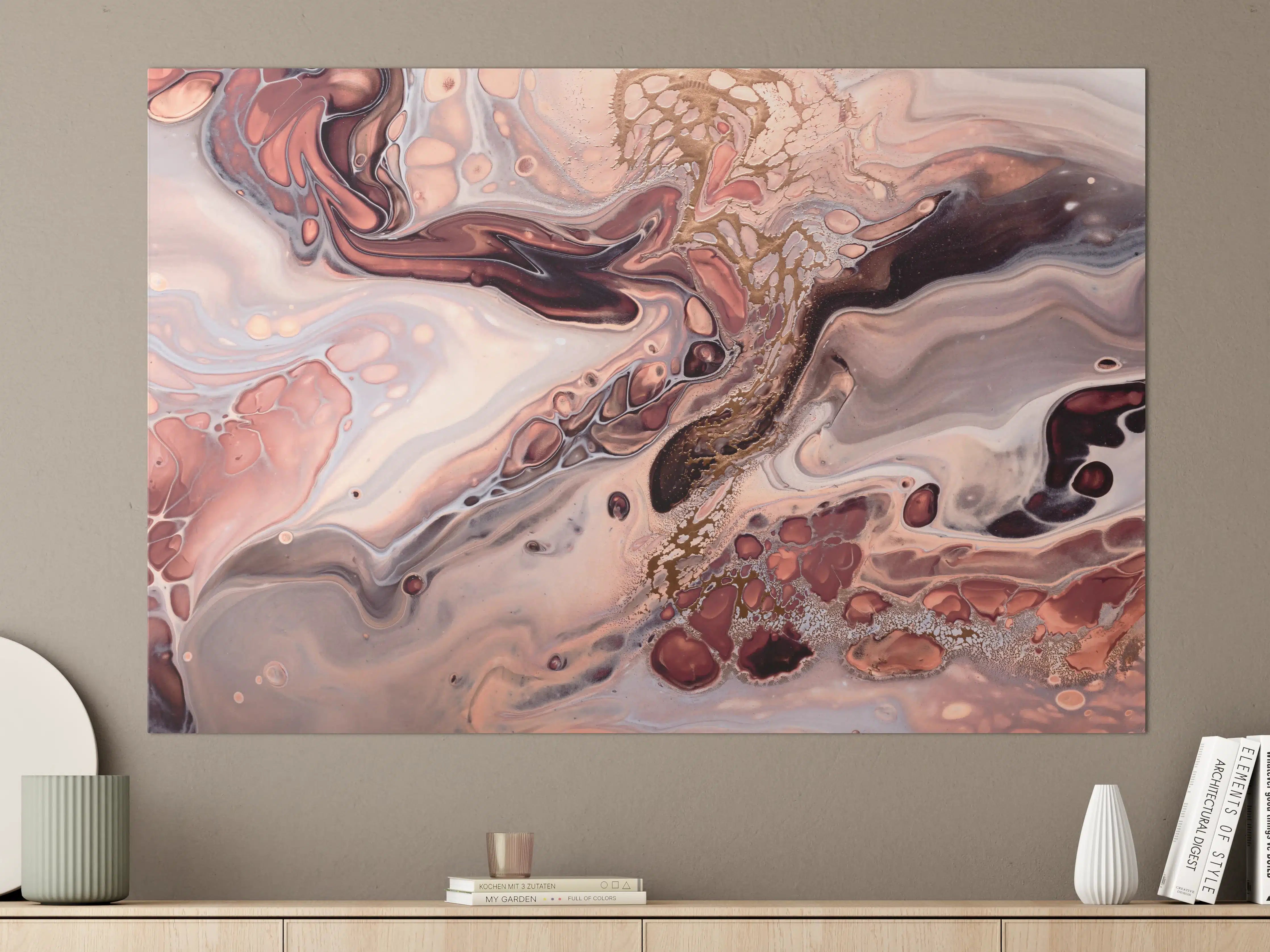 Große Wandbilder - Wellen und Blasen - Acryl-Flüssigkunst