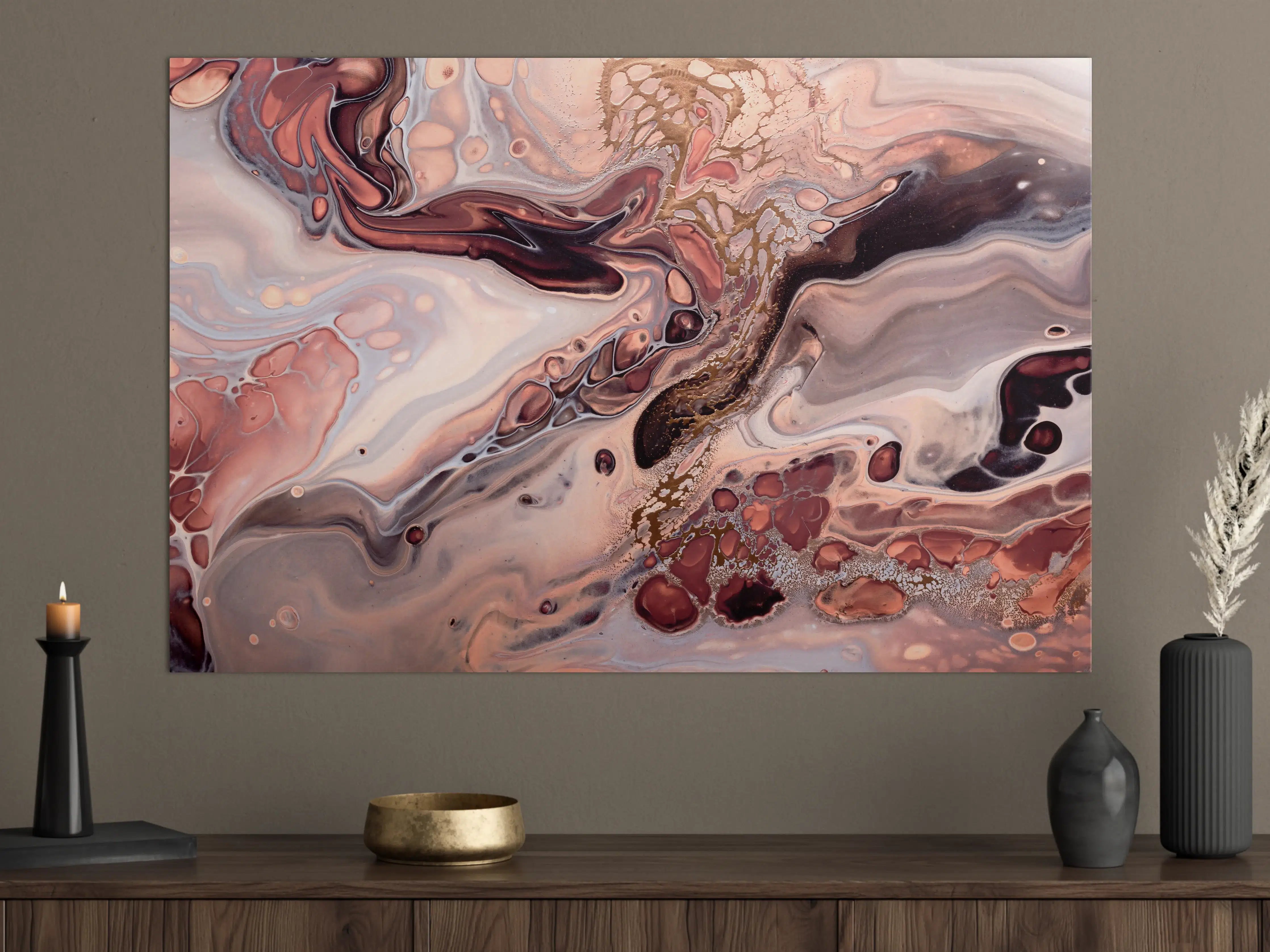 Große Wandbilder - Wellen und Blasen - Acryl-Flüssigkunst