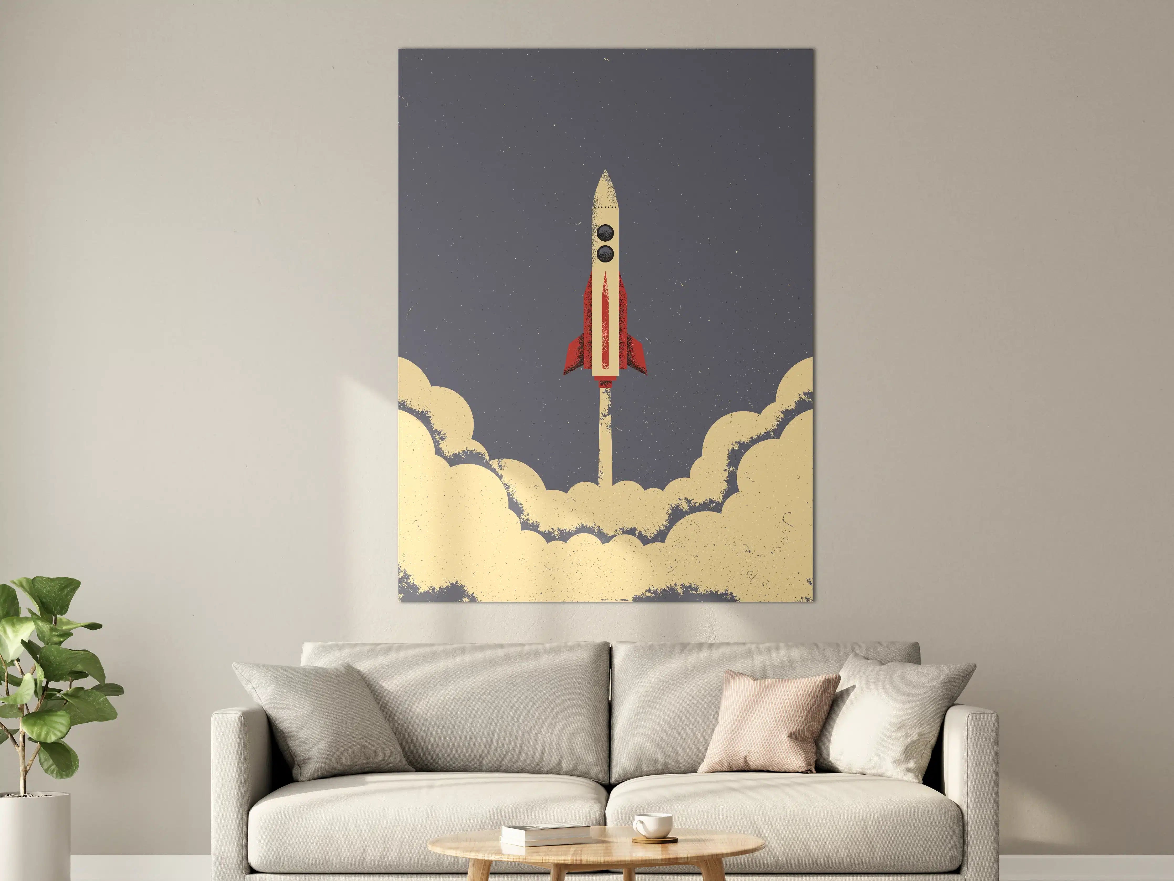 Große Wandbilder - Weltraumrakete hebt ab