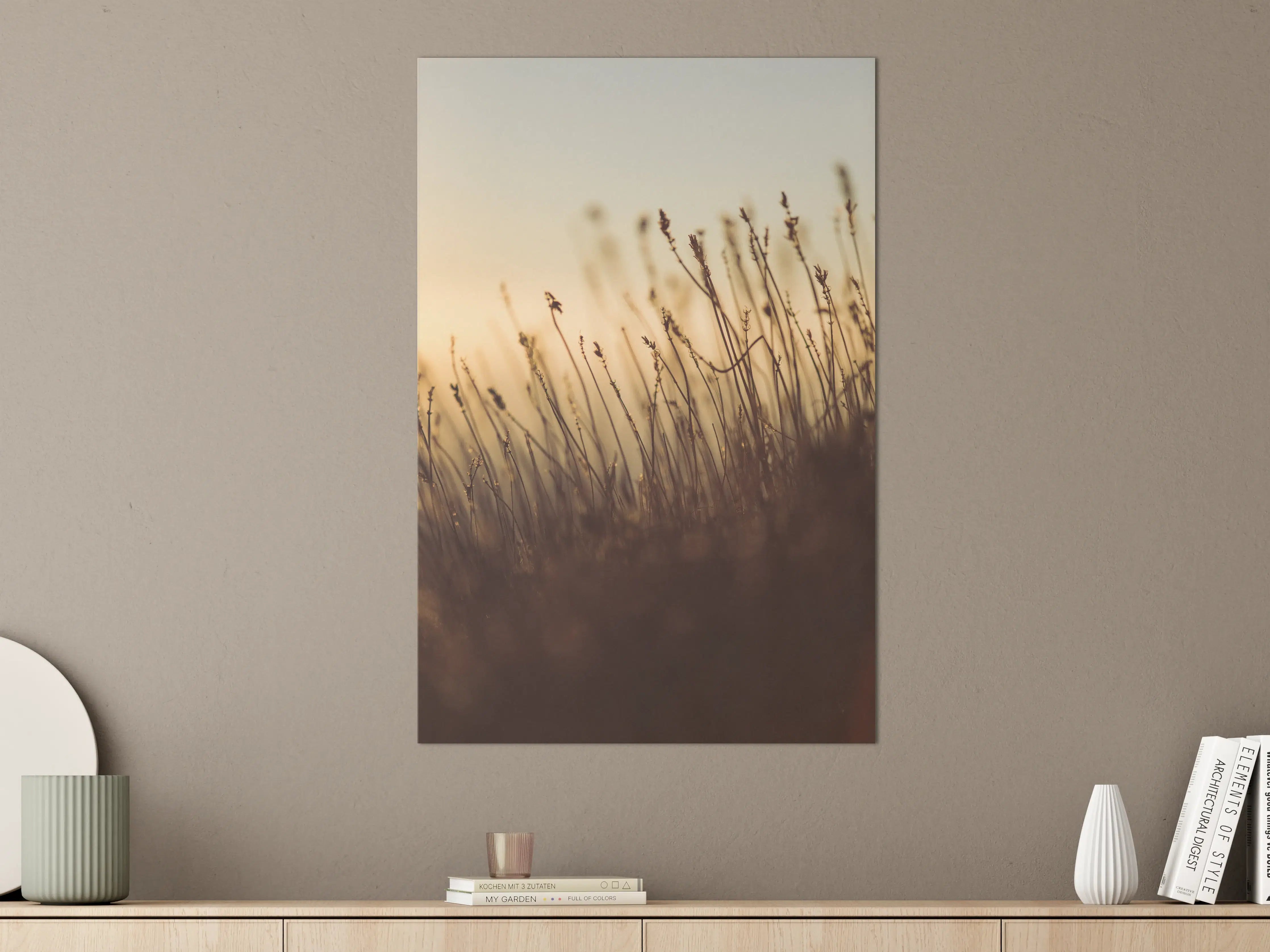 Große Wandbilder - Wiesen im Sonnenuntergang