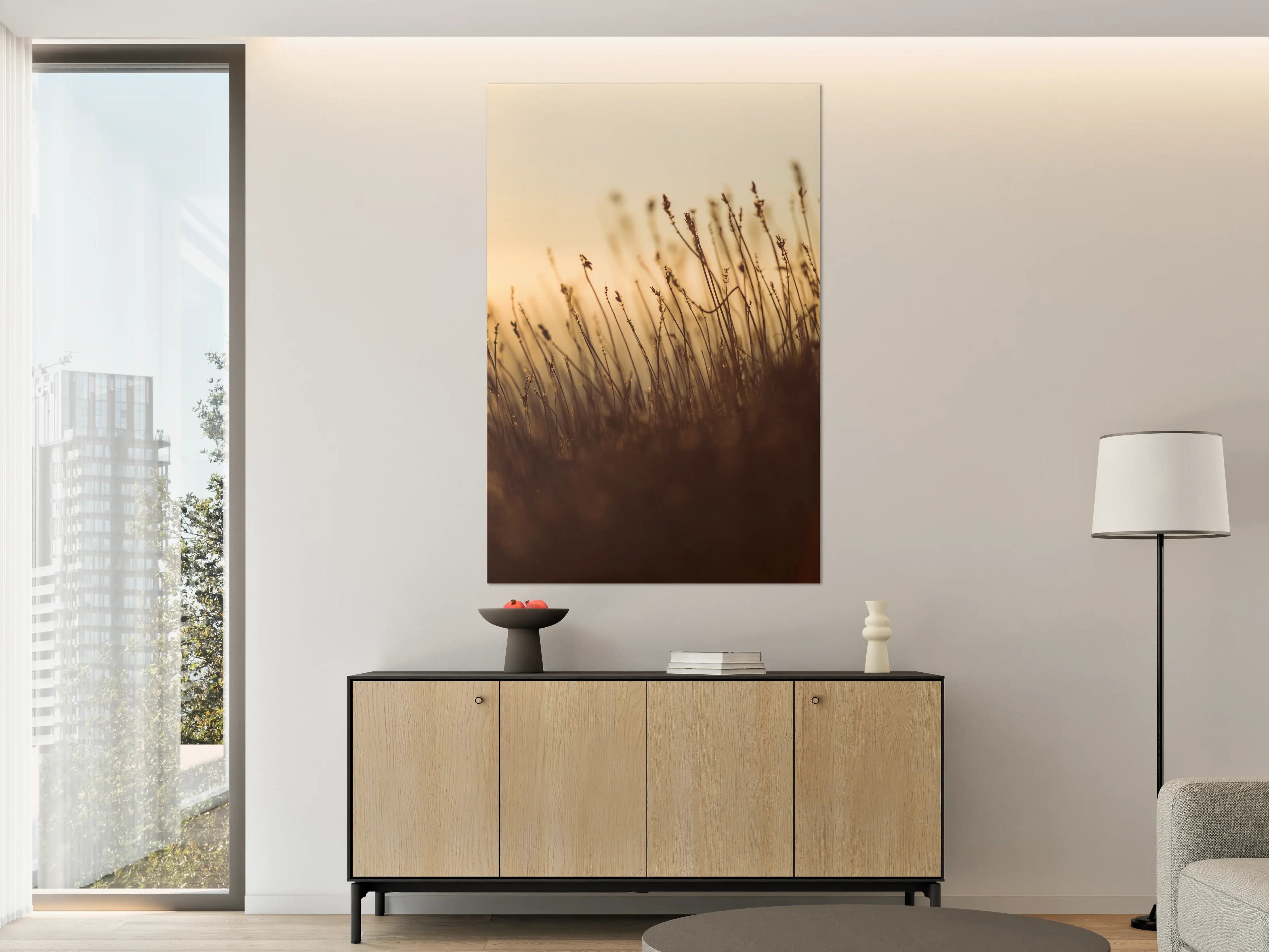 Große Wandbilder - Wiesen im Sonnenuntergang