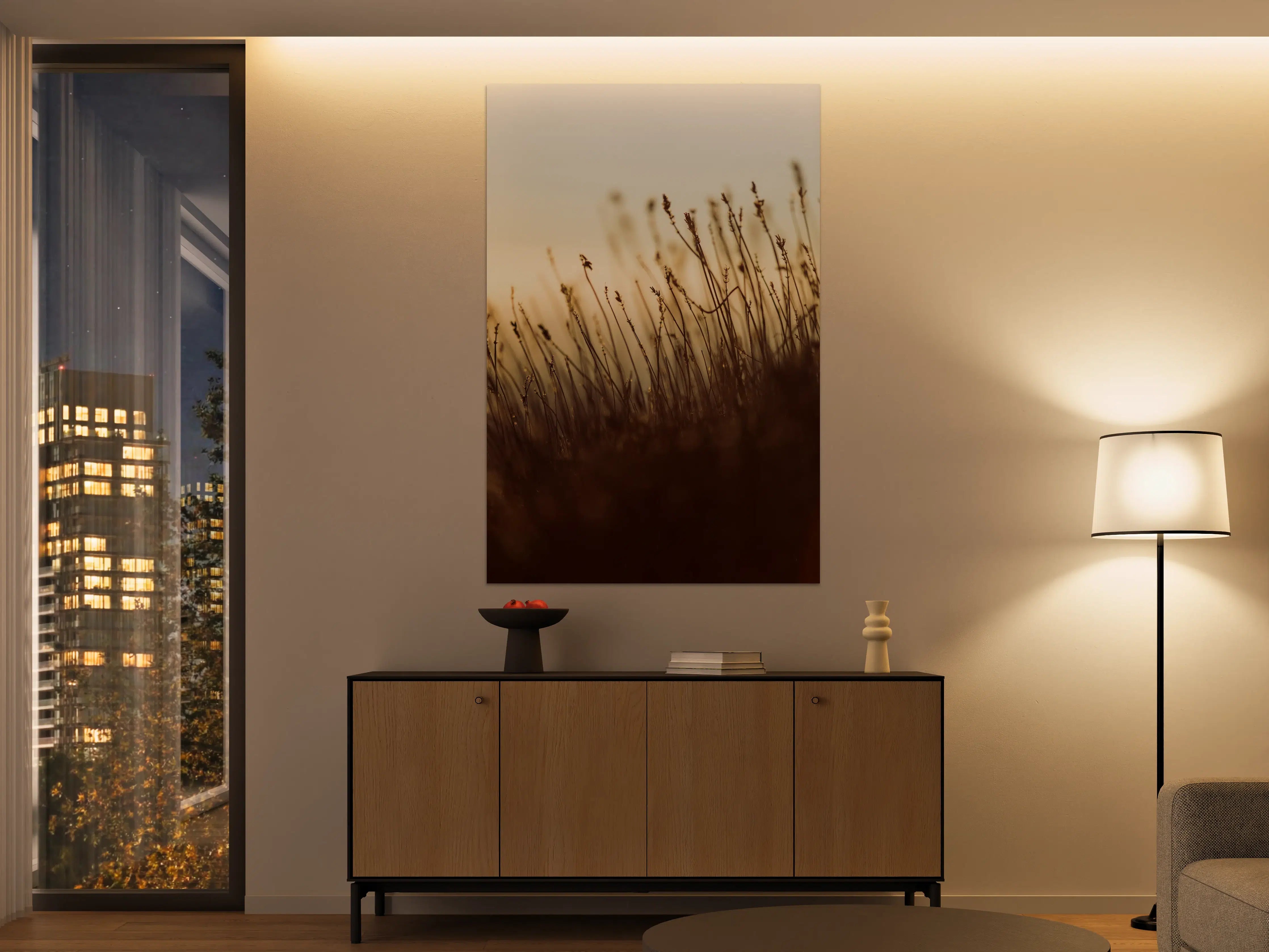 Große Wandbilder - Wiesen im Sonnenuntergang