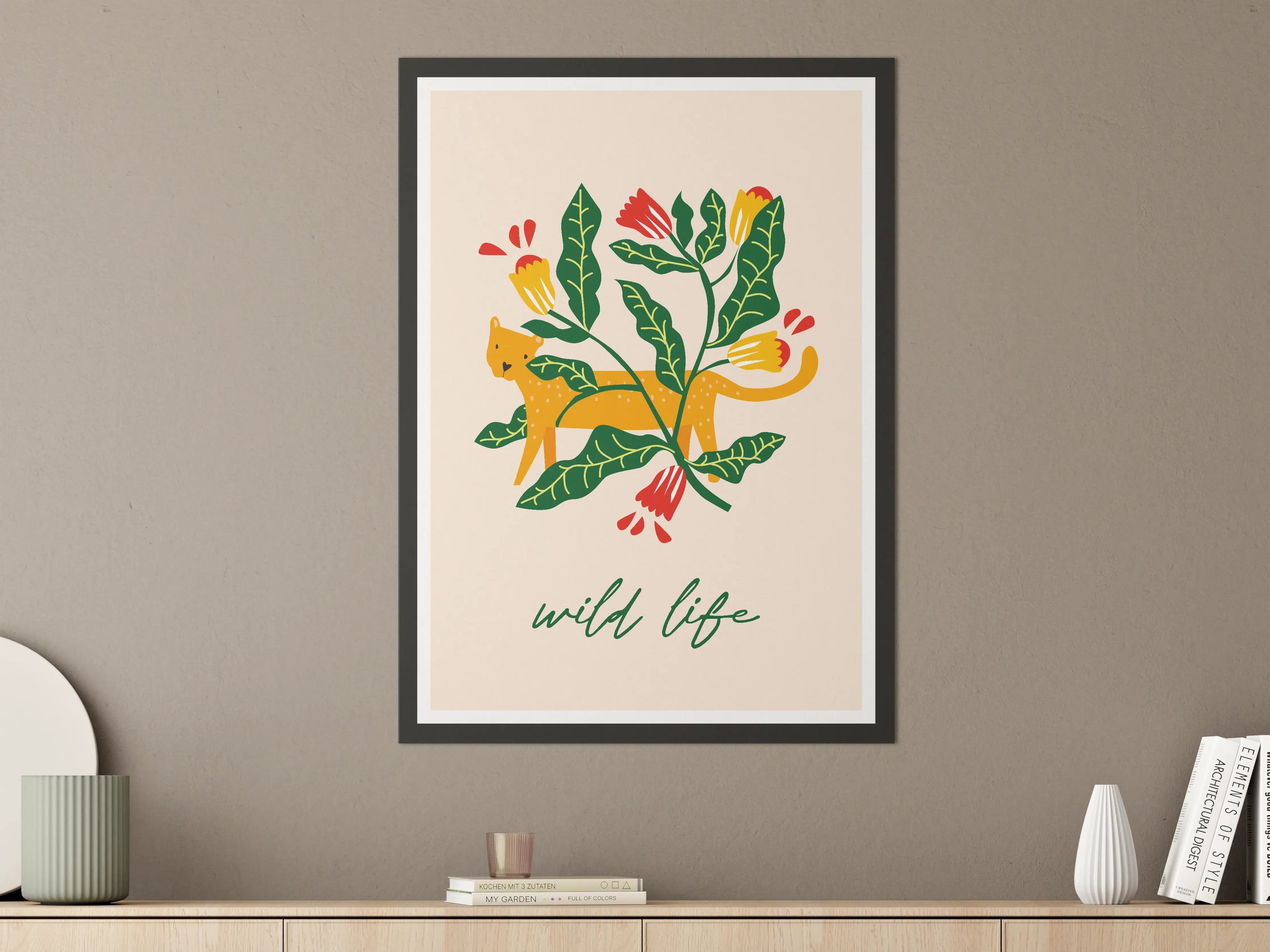 Große Wandbilder - Wilder Dschungel mit leuchtender Flora
