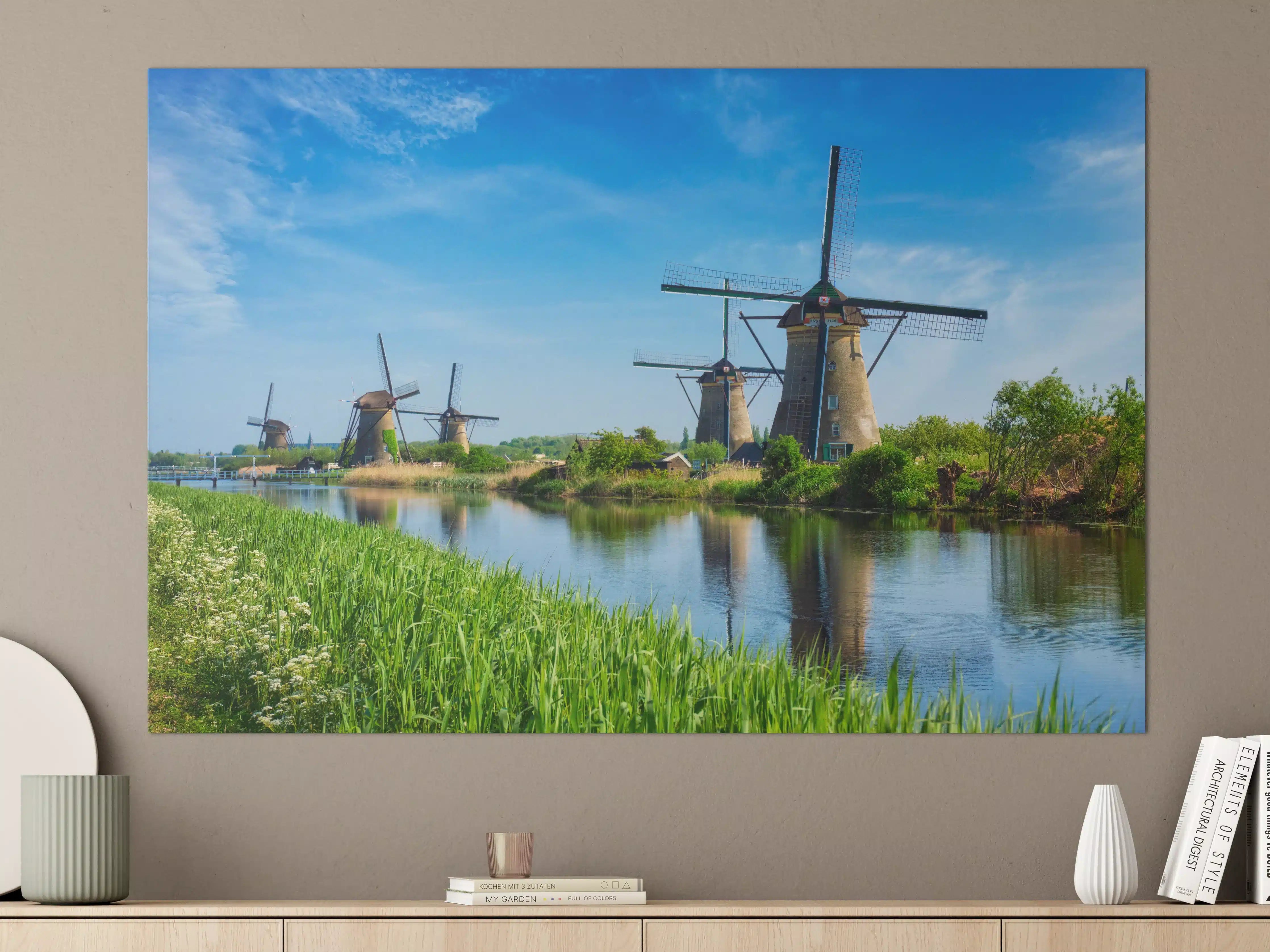 Große Wandbilder - Windmühlen in Kinderdijk - Holland