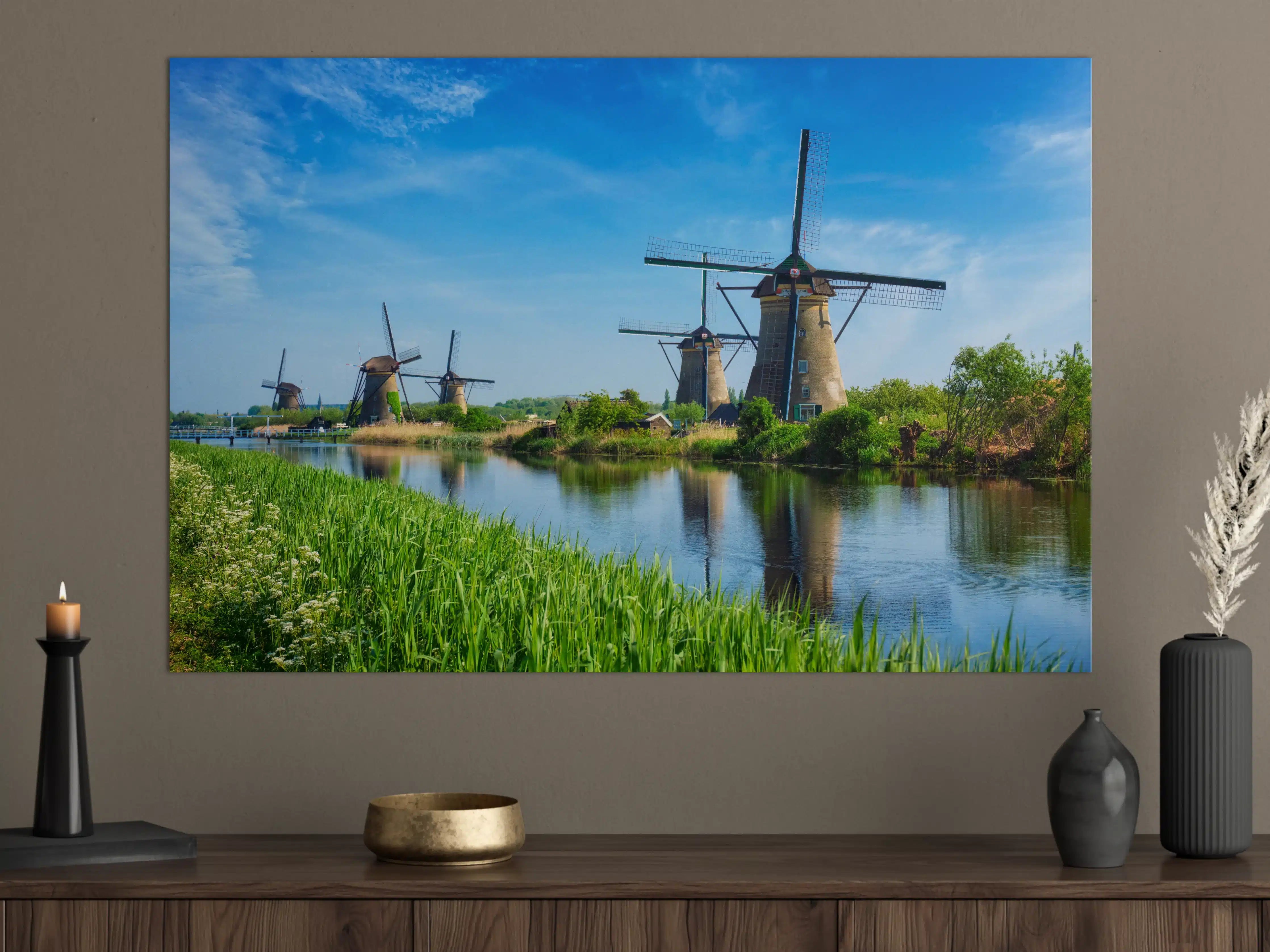 Große Wandbilder - Windmühlen in Kinderdijk - Holland