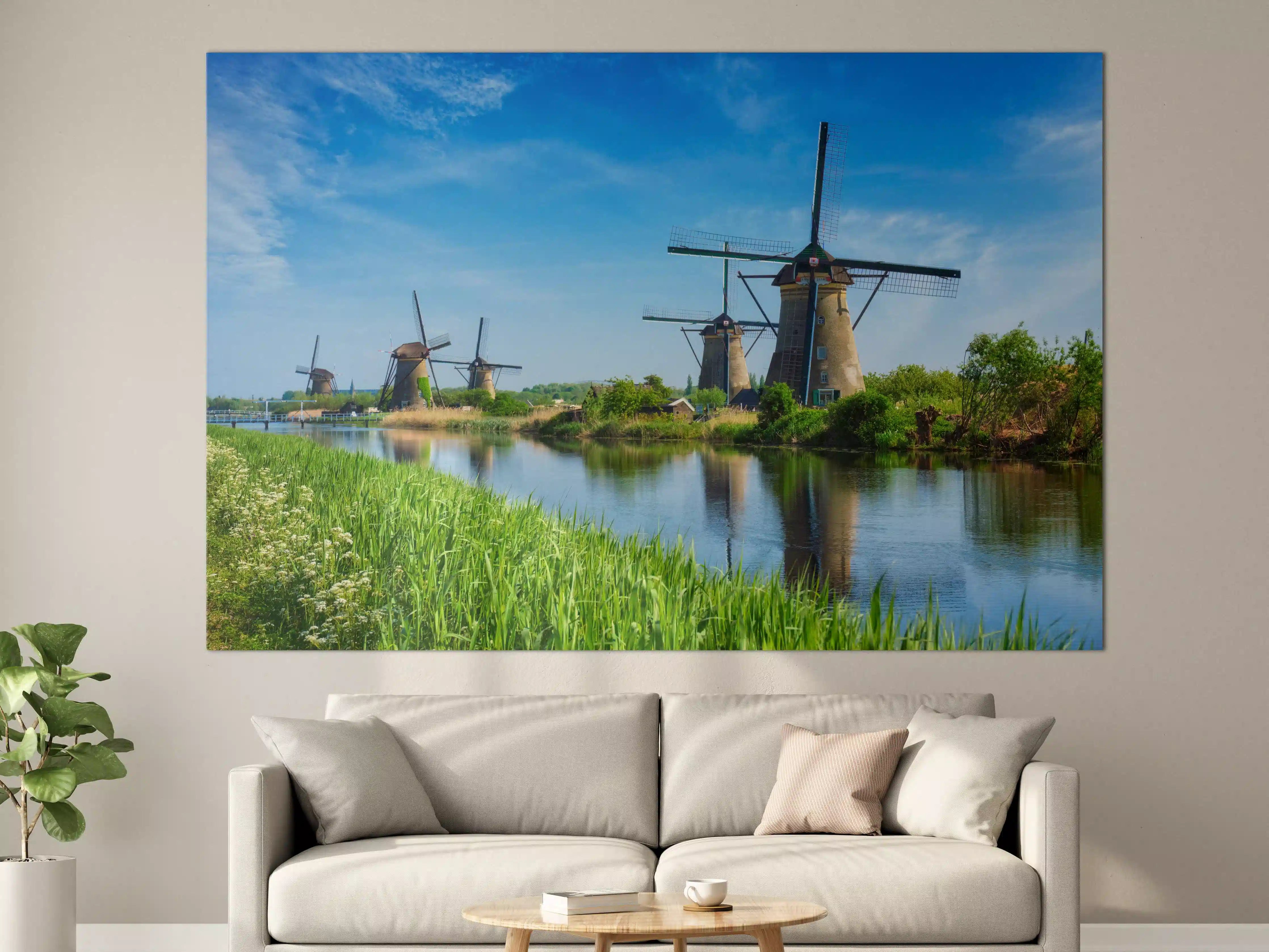 Große Wandbilder - Windmühlen in Kinderdijk - Holland