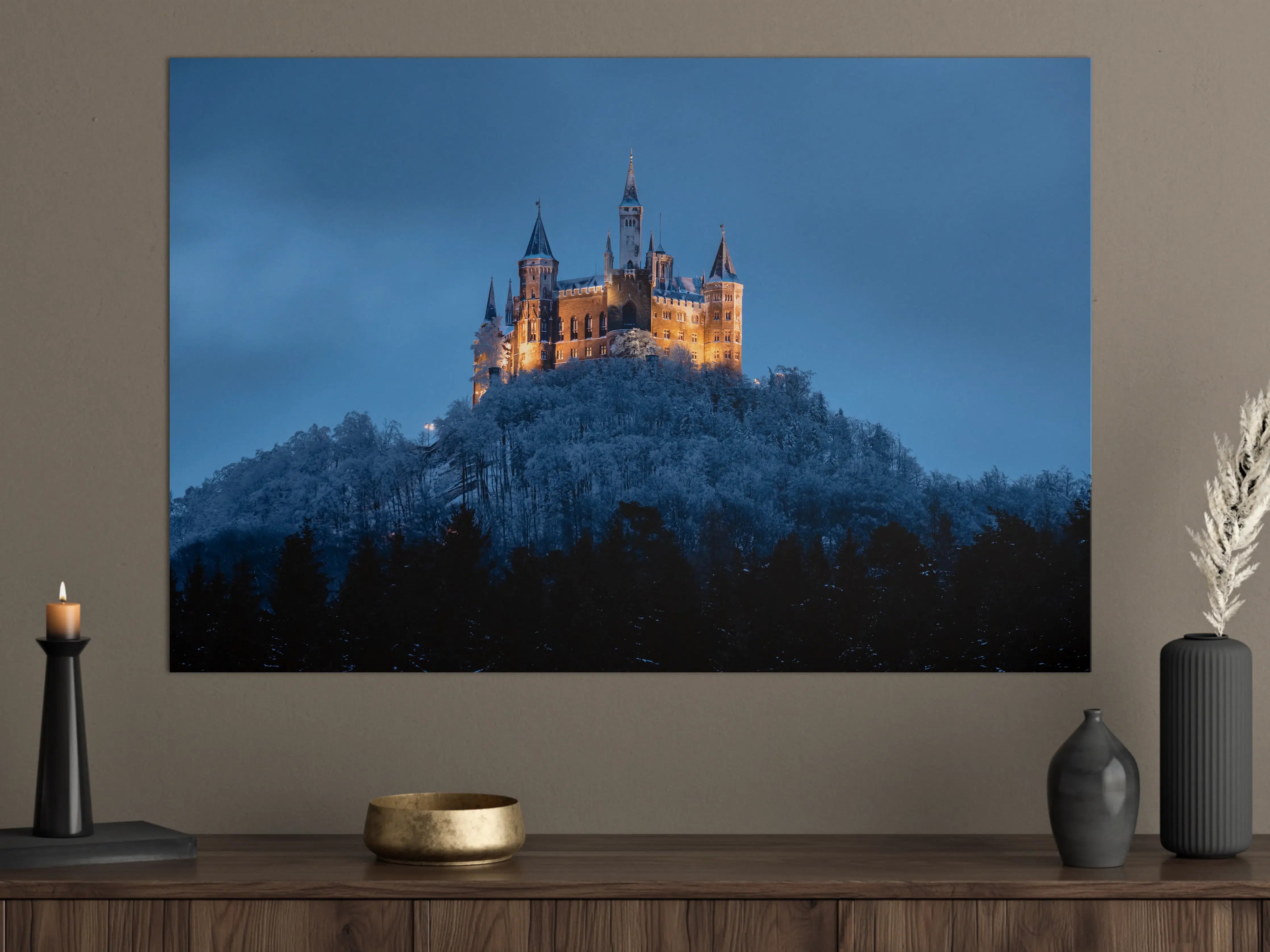 Große Wandbilder - Winterliche Atmosphäre - Burg von Hohenzollern