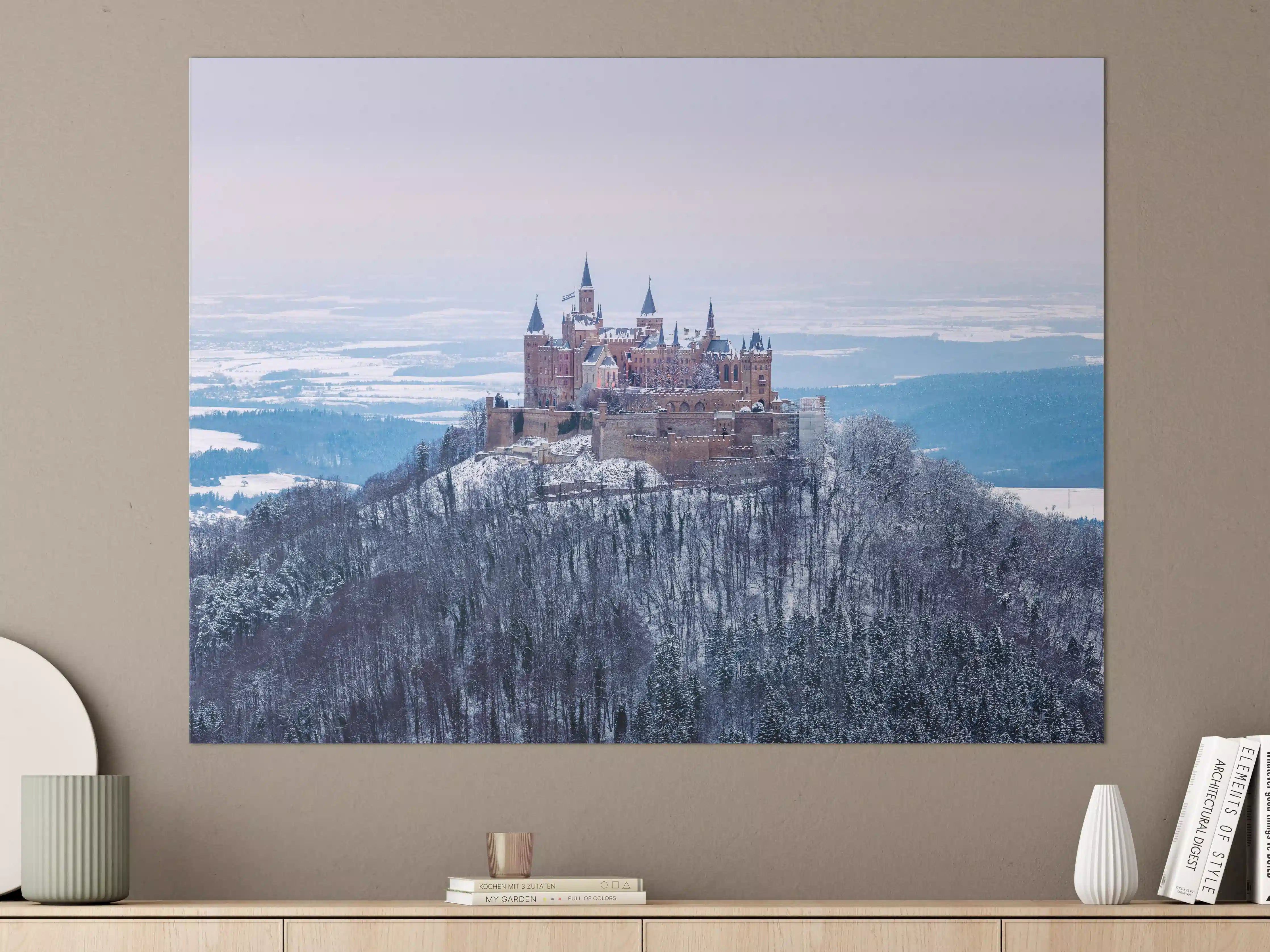 Große Wandbilder - Winterliche Burg von Hohenzollern