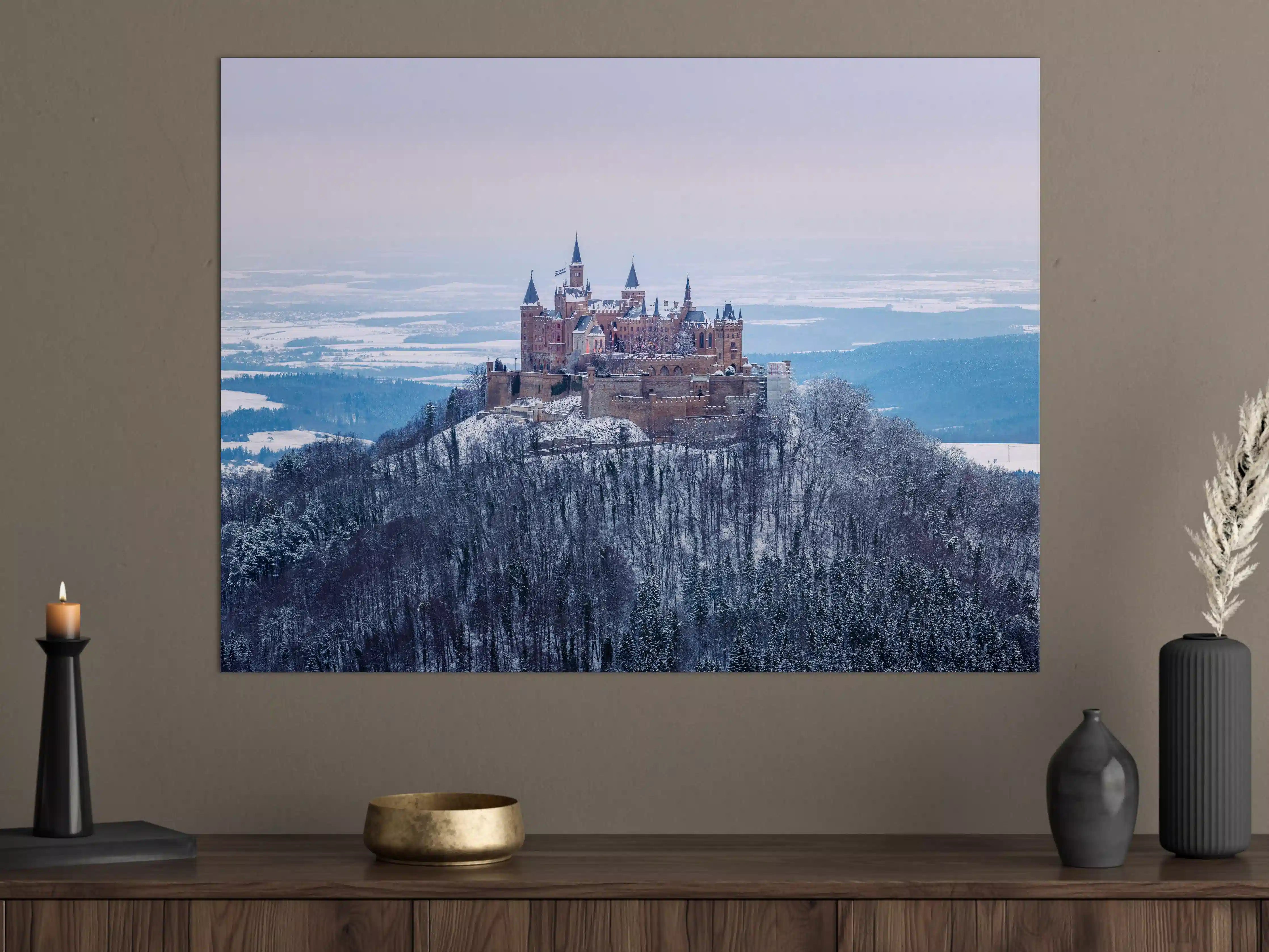 Große Wandbilder - Winterliche Burg von Hohenzollern