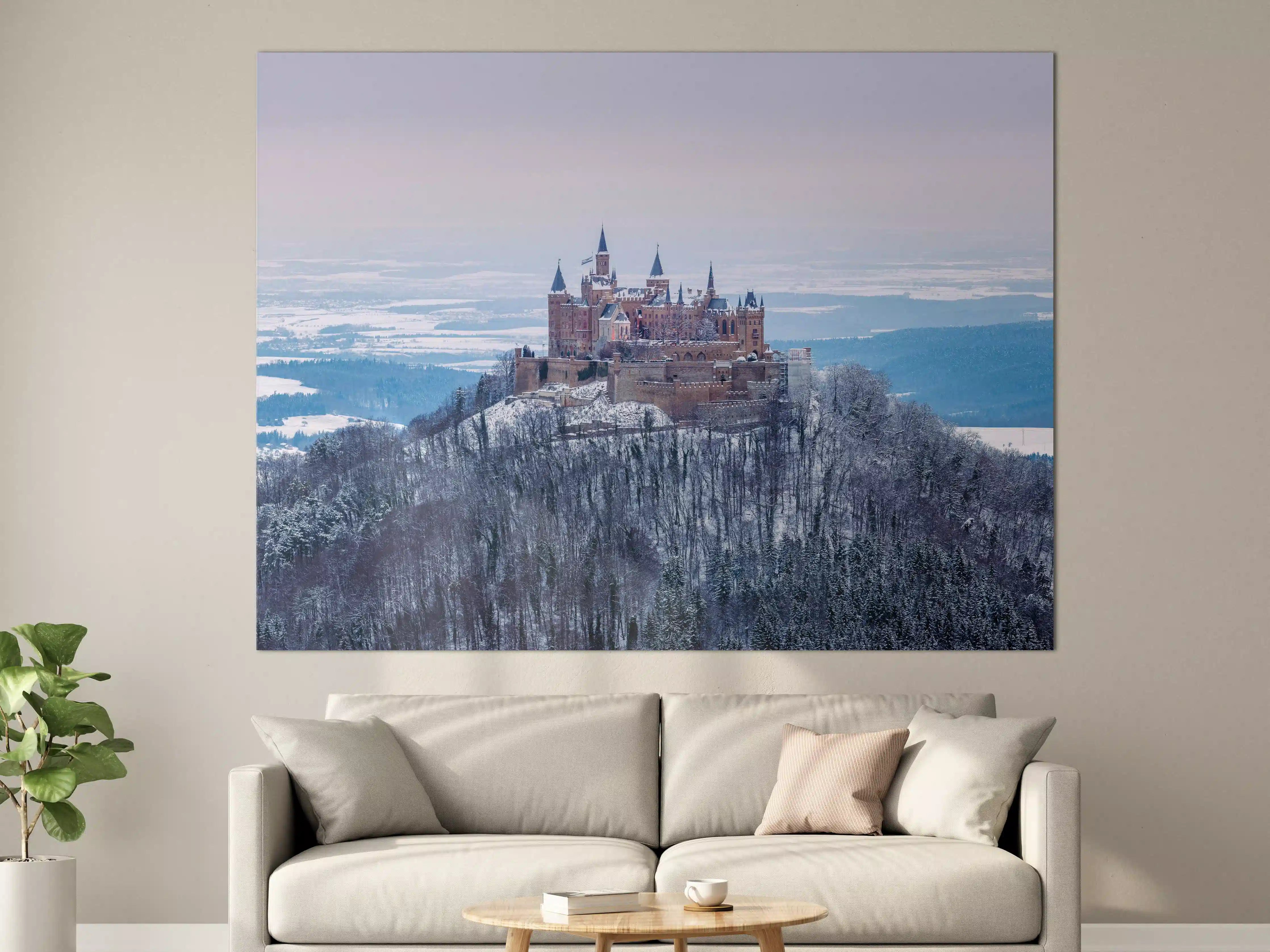 Große Wandbilder - Winterliche Burg von Hohenzollern