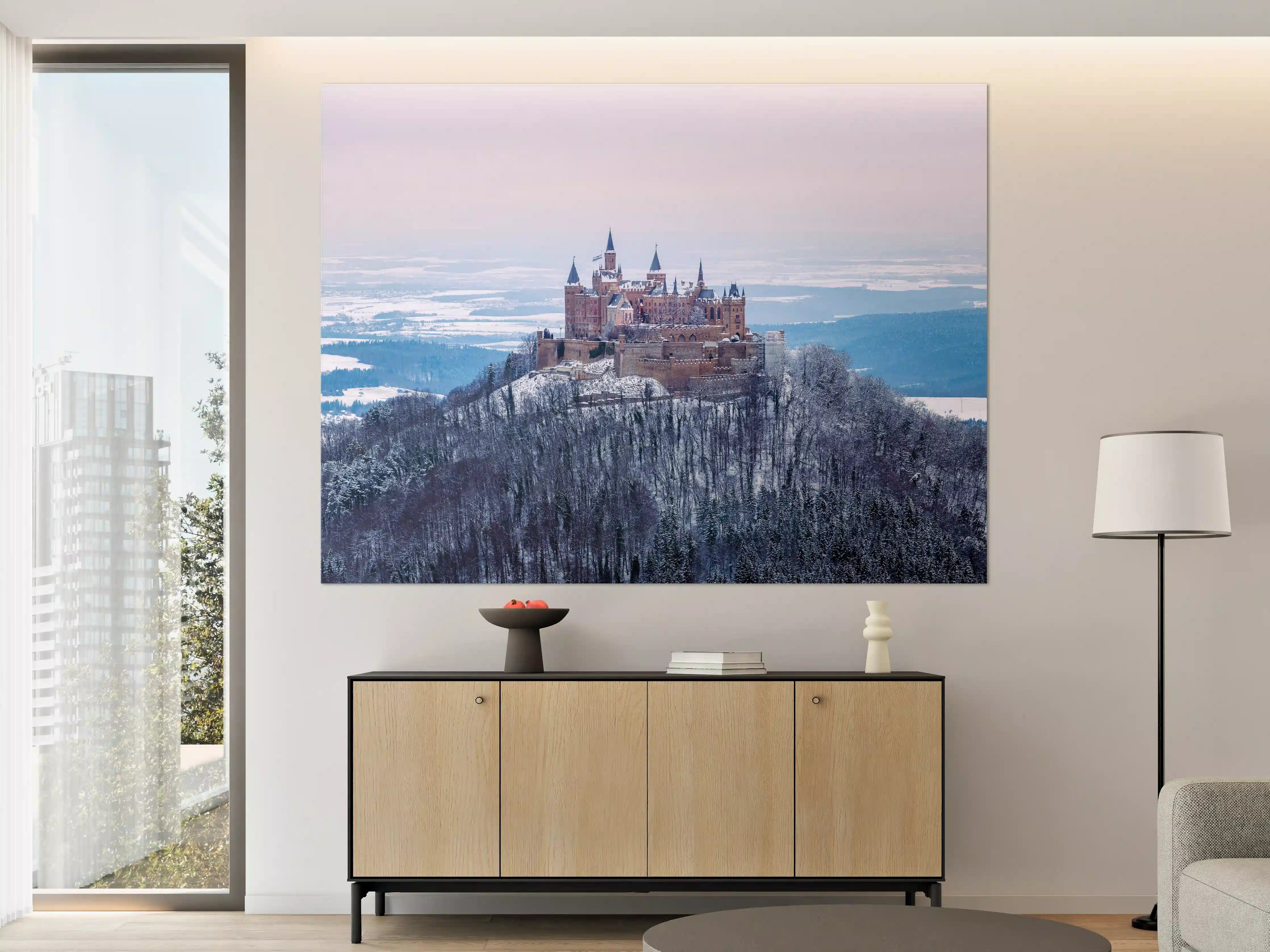 Große Wandbilder - Winterliche Burg von Hohenzollern