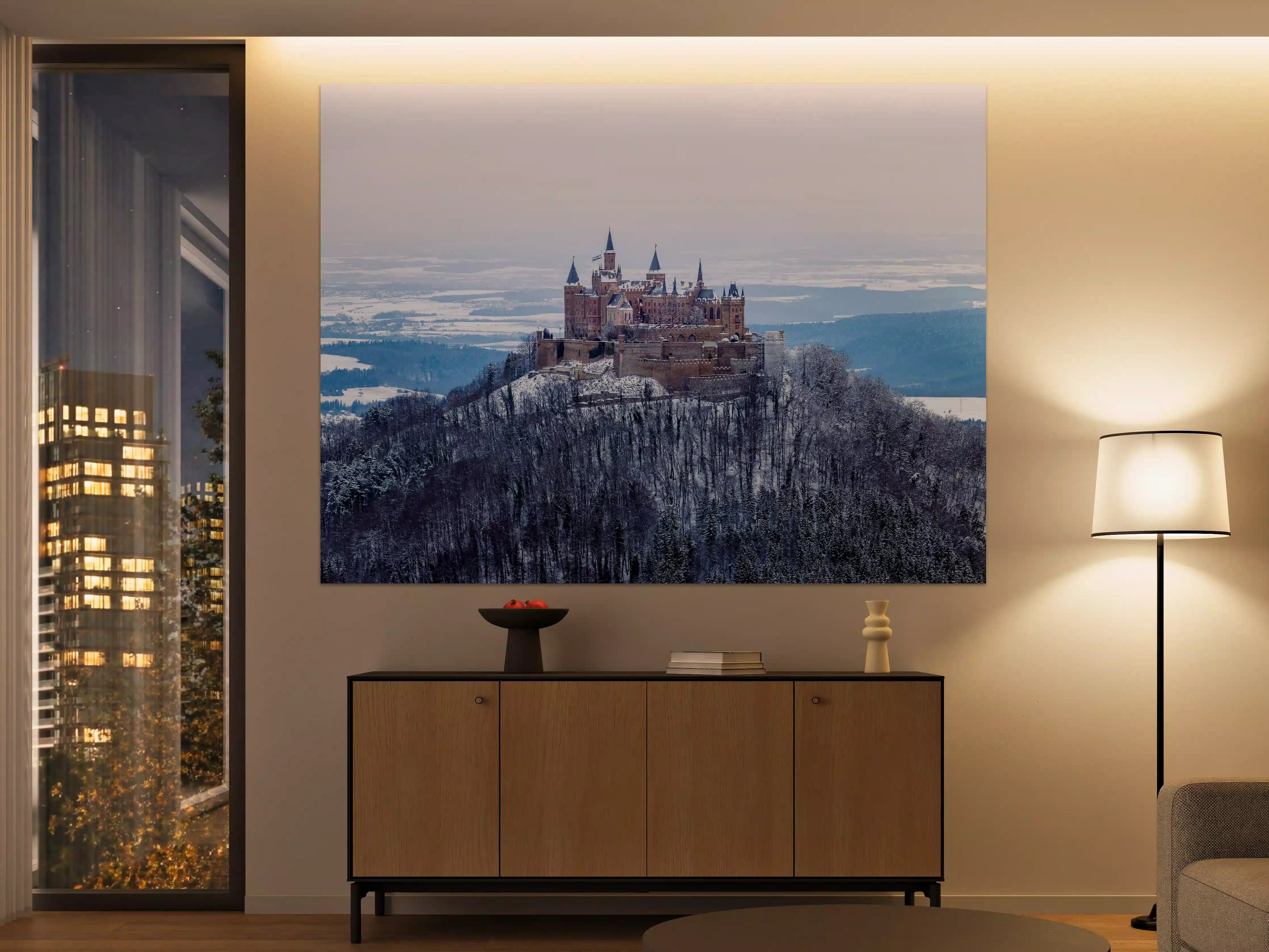 Große Wandbilder - Winterliche Burg von Hohenzollern
