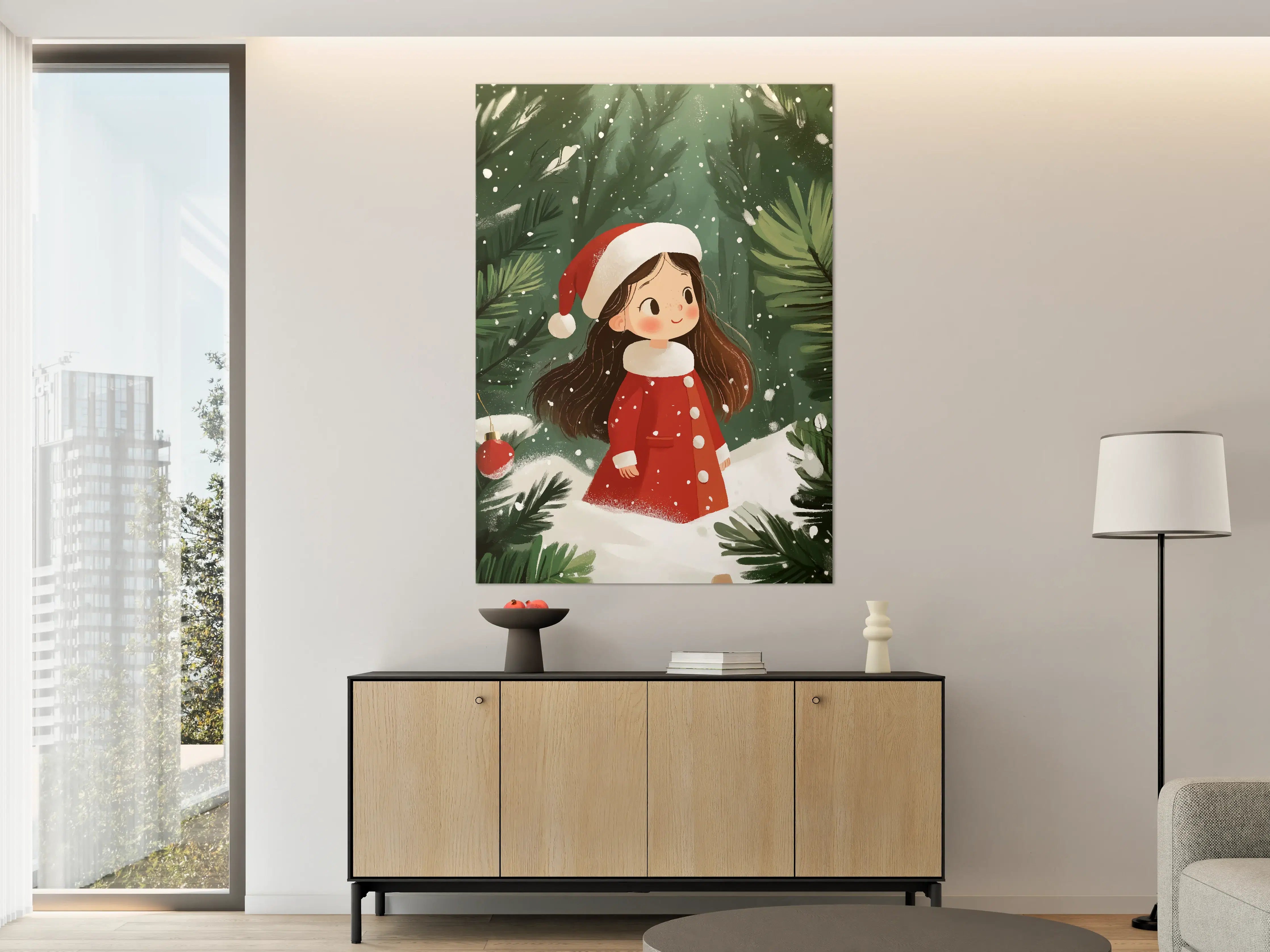 Große Wandbilder - Winterliche Kinderfreundschaft