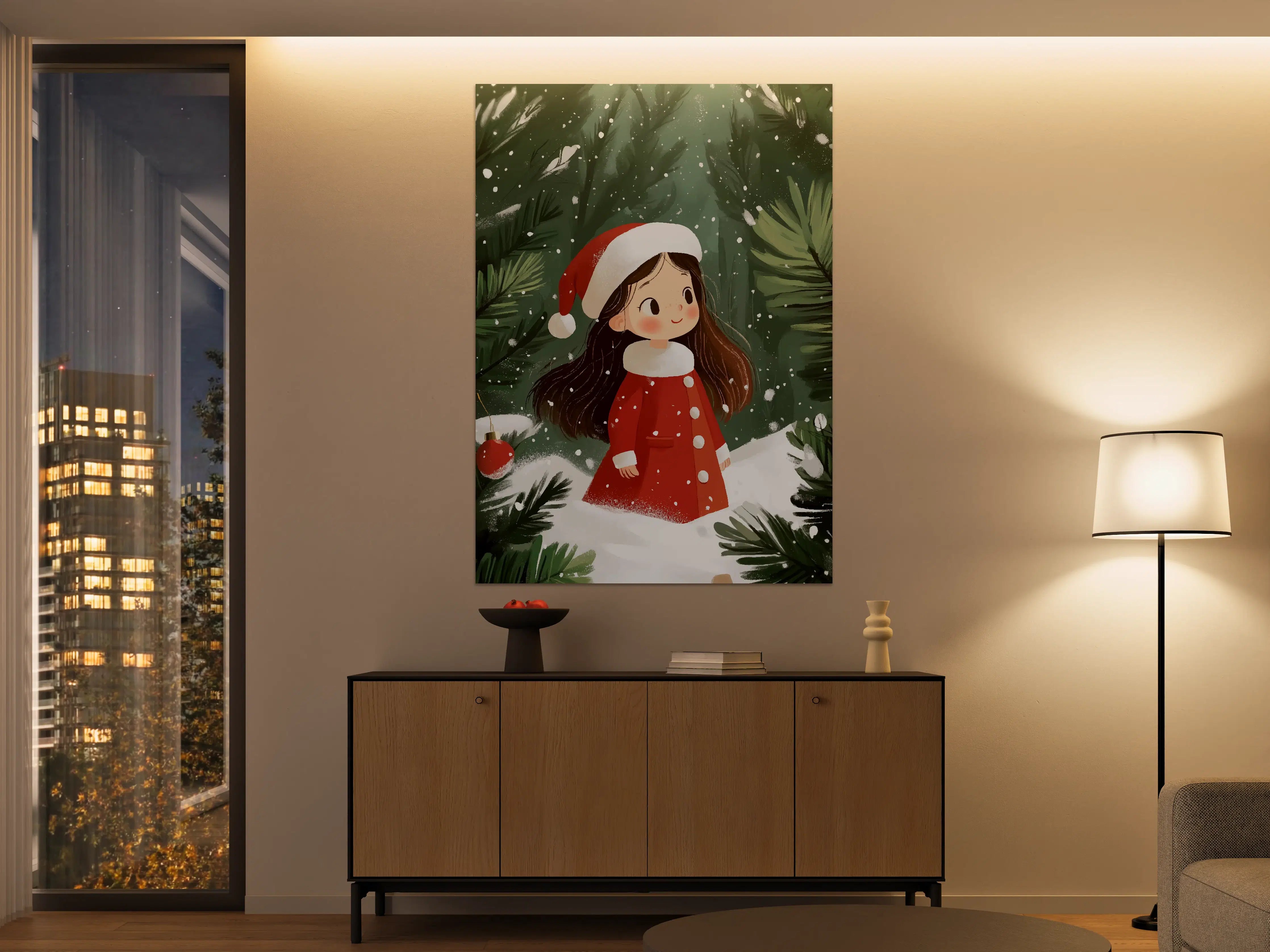 Große Wandbilder - Winterliche Kinderfreundschaft