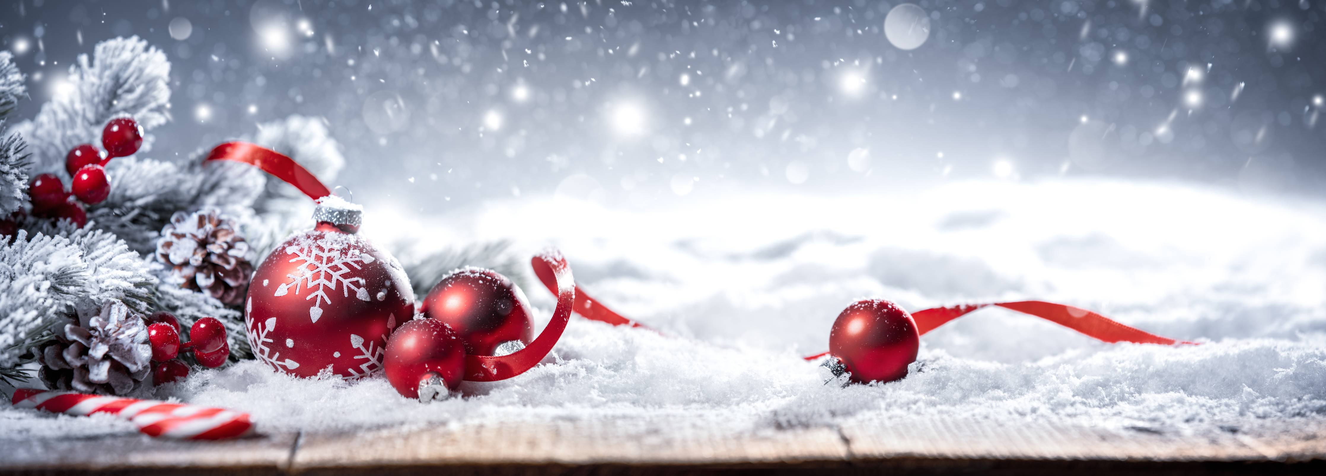 Große Wandbilder-Winterliche Weihnachtsdekoration