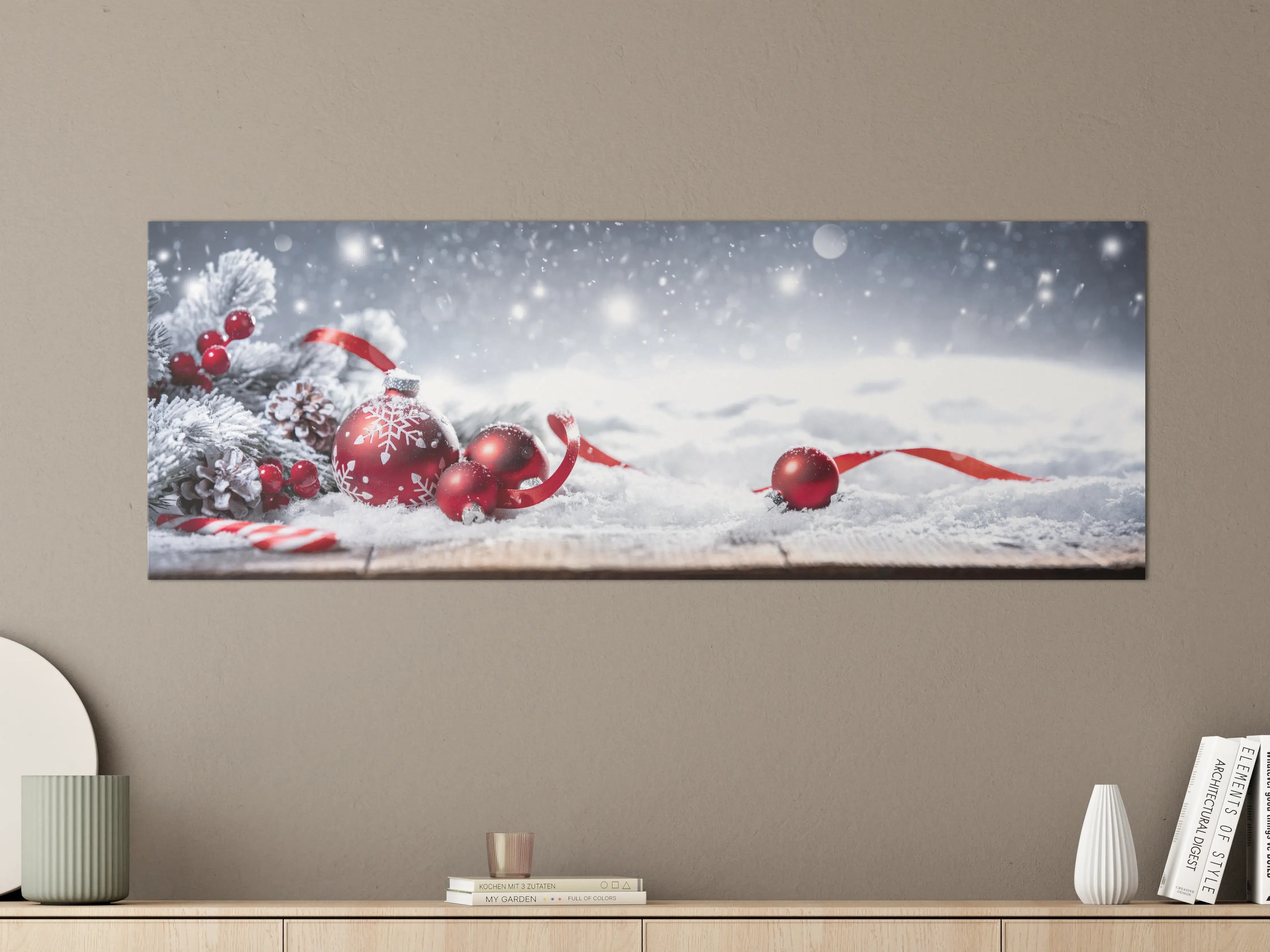 Große Wandbilder - Winterliche Weihnachtsdekoration
