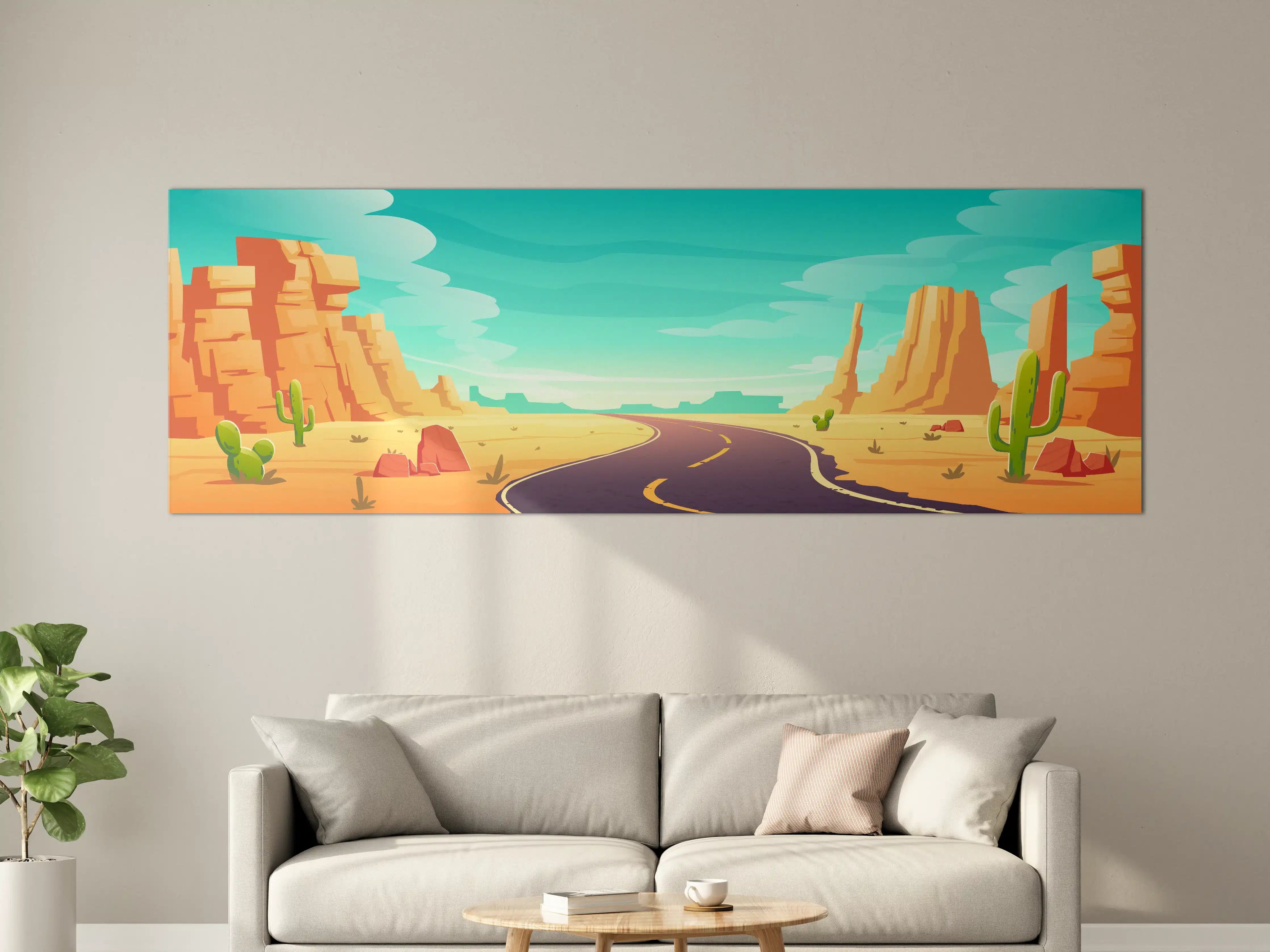 Große Wandbilder - Wüstenlandschaft mit Roadtrip-Charme
