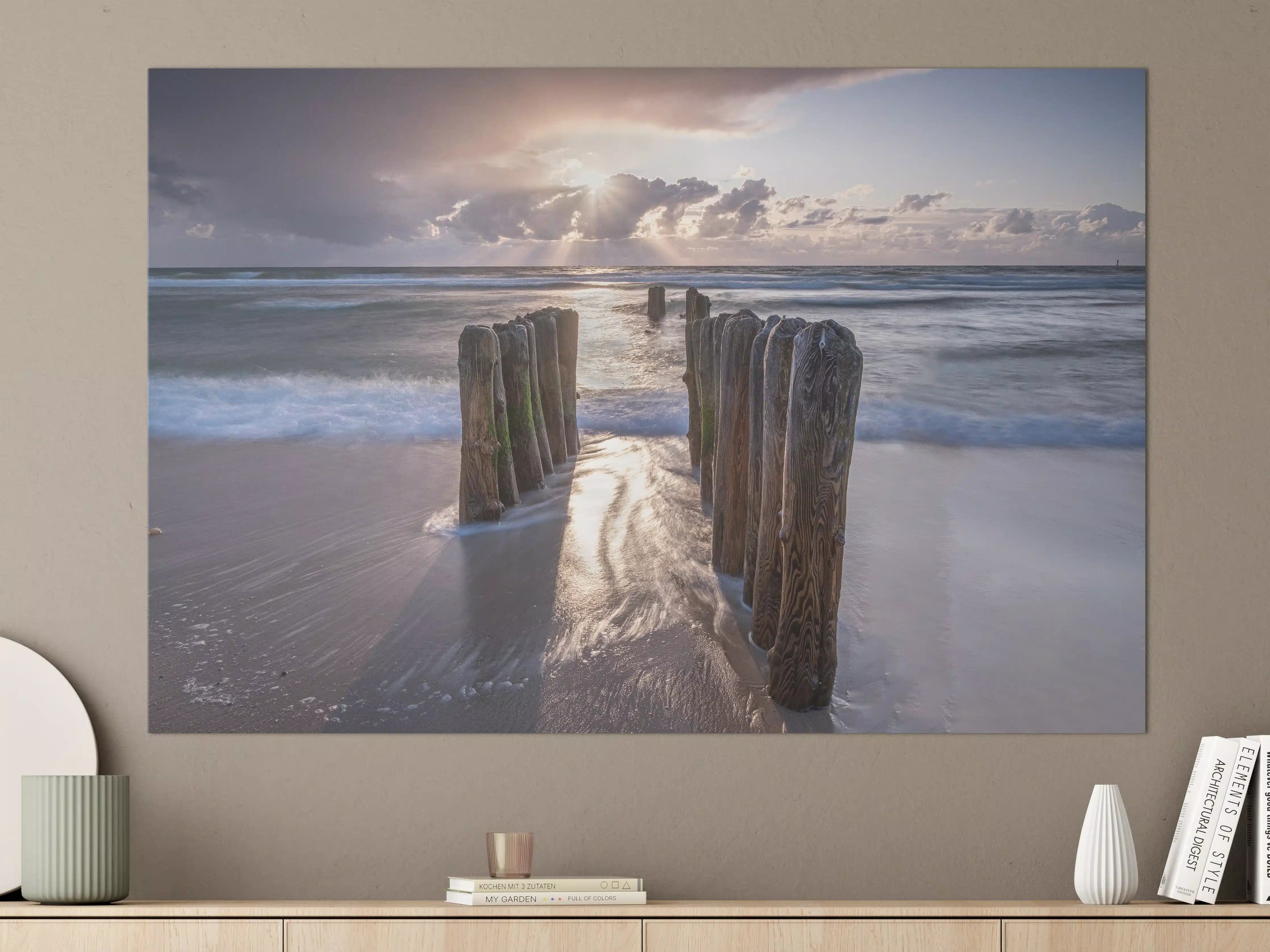 Große Wandbilder - Wunderschöne Buhnen auf Sylt