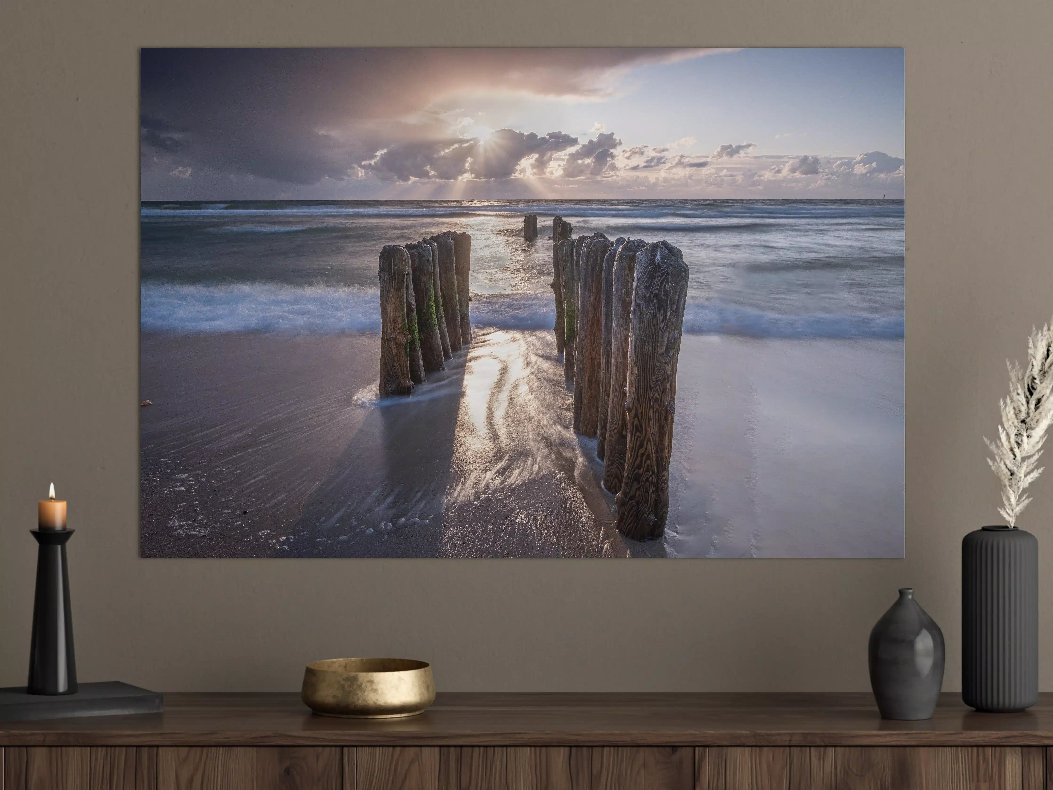 Große Wandbilder - Wunderschöne Buhnen auf Sylt